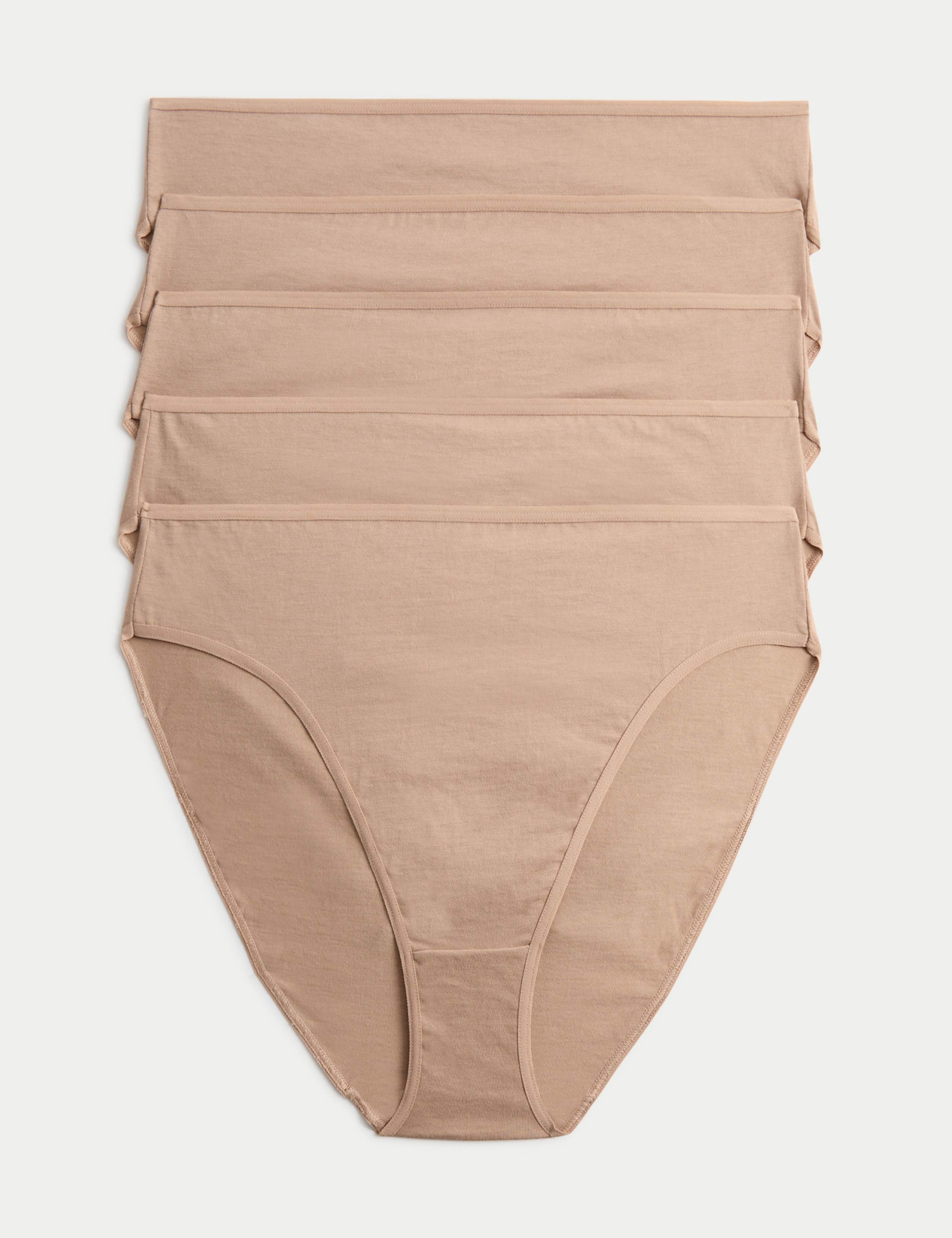 5pk Pure Cotton High Leg Knickers 1 of 5