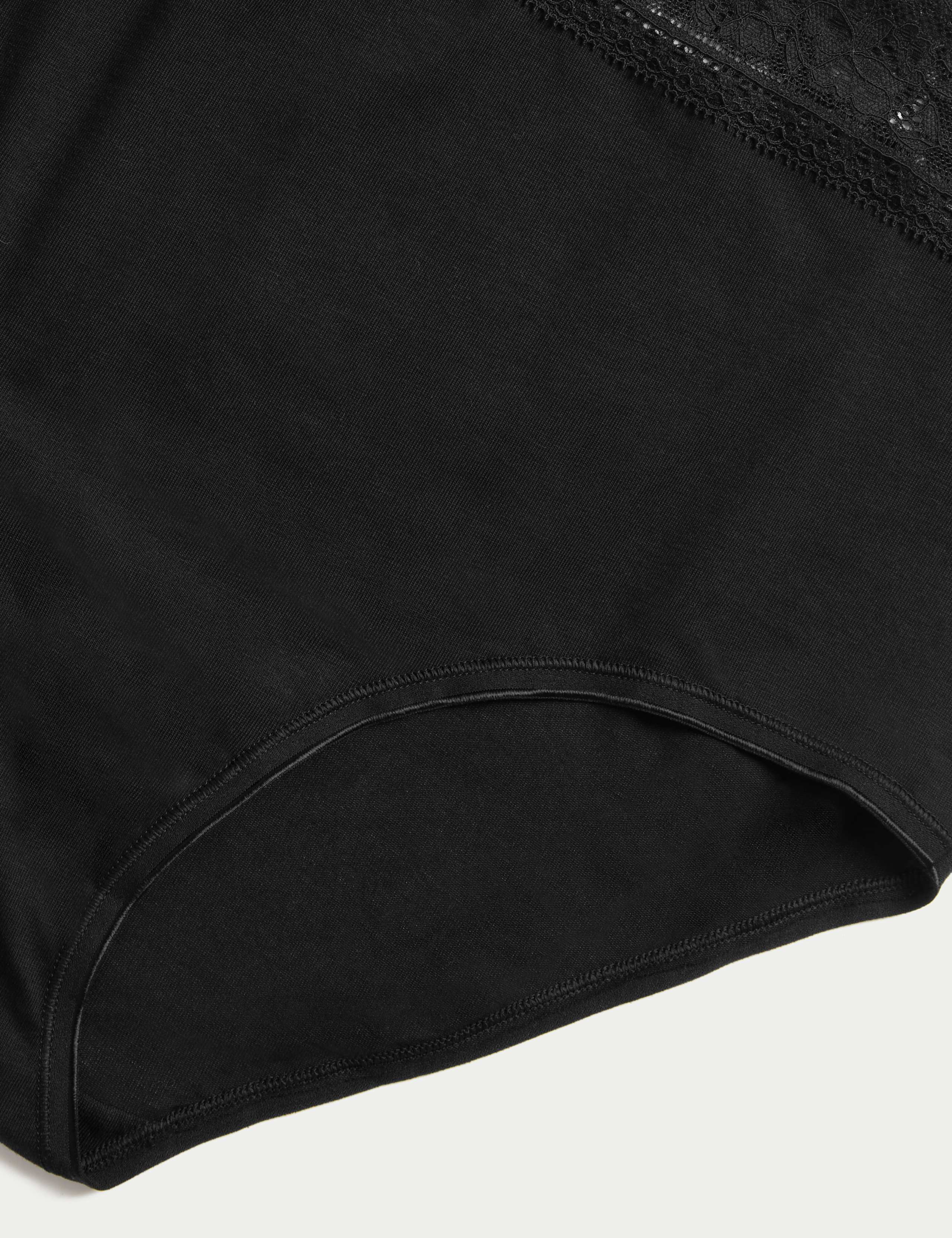10pk Cotton Rich Lace Waist Full Briefs 2 of 2