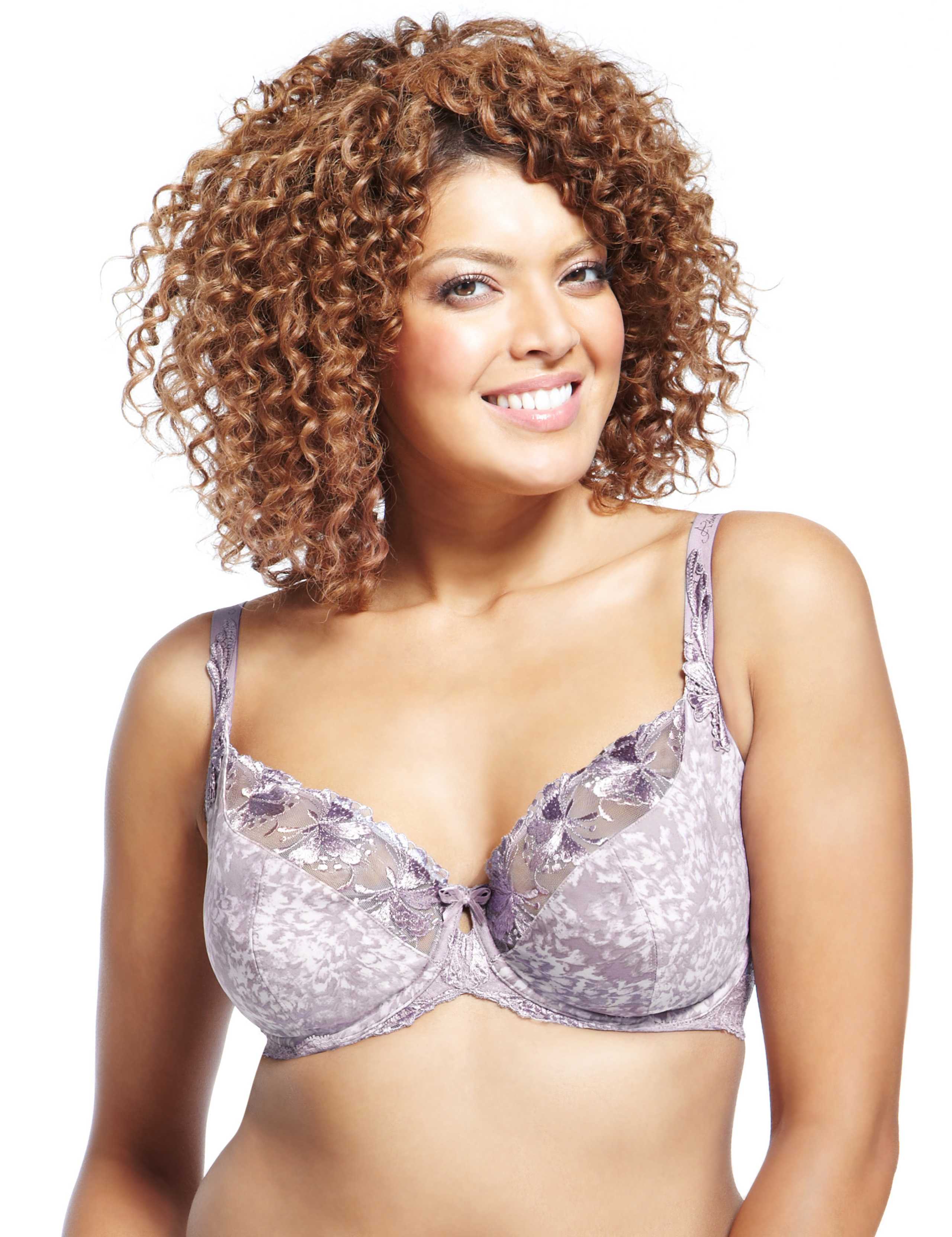 Iris Embroidered Non-Padded Full Cup Bra DD-GG 1 of 4