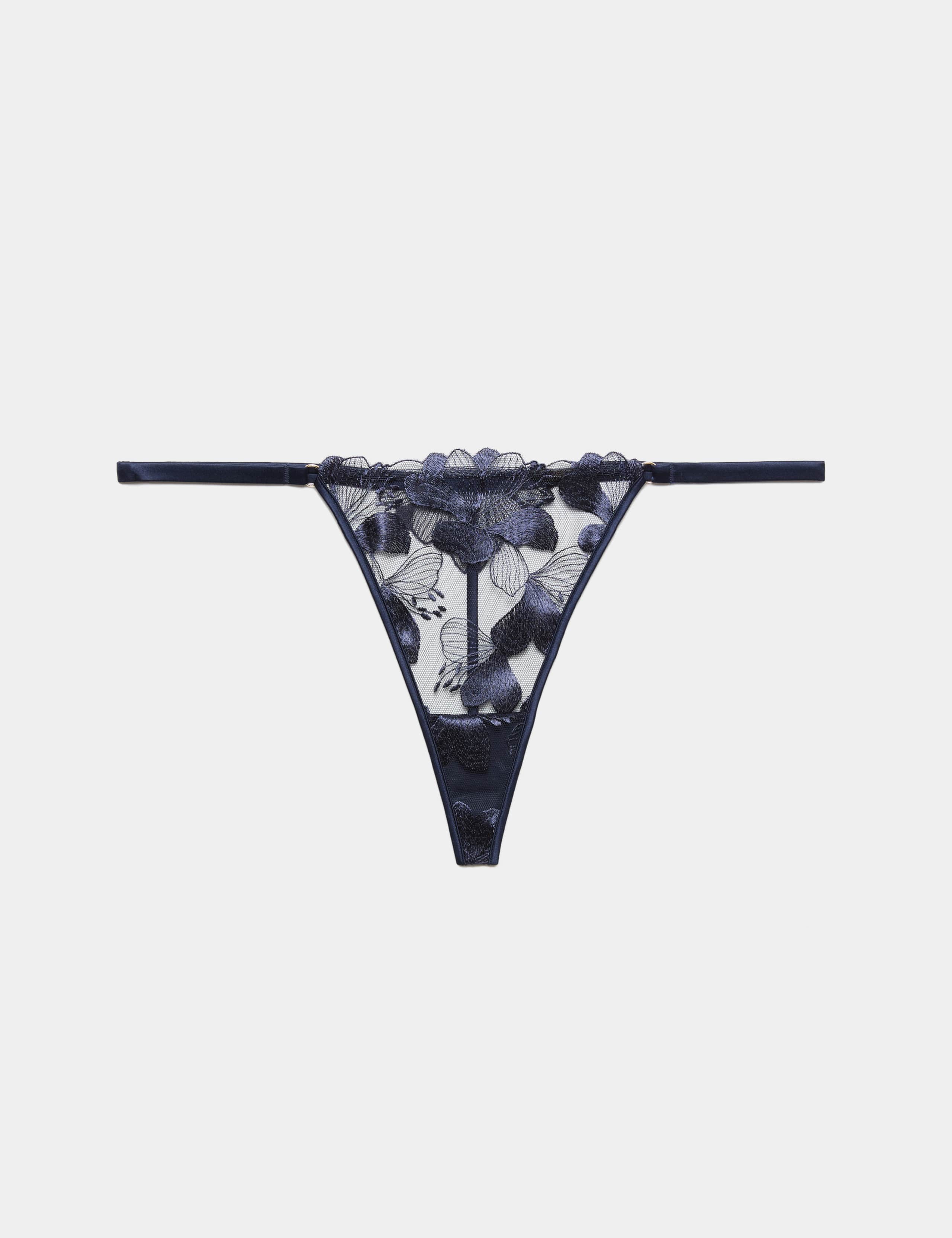 Siren Embroidery Tanga Thong 2 of 4