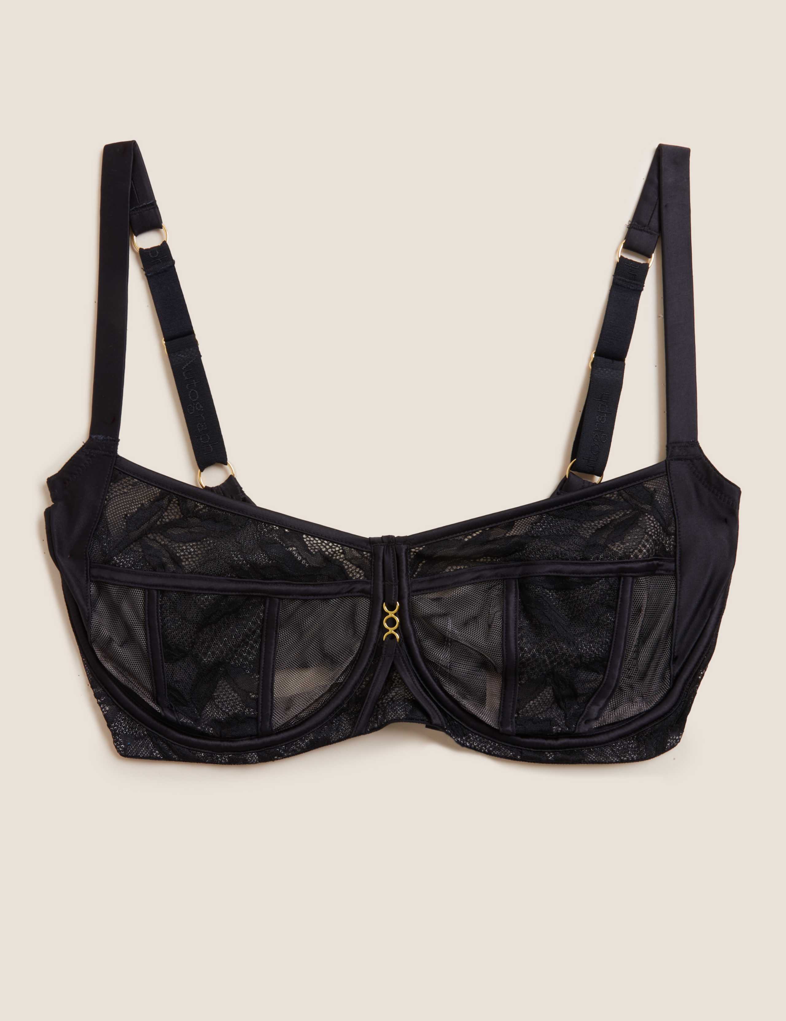 Lexington Lace & Mesh Wired Minimiser Bra C-G 2 of 7