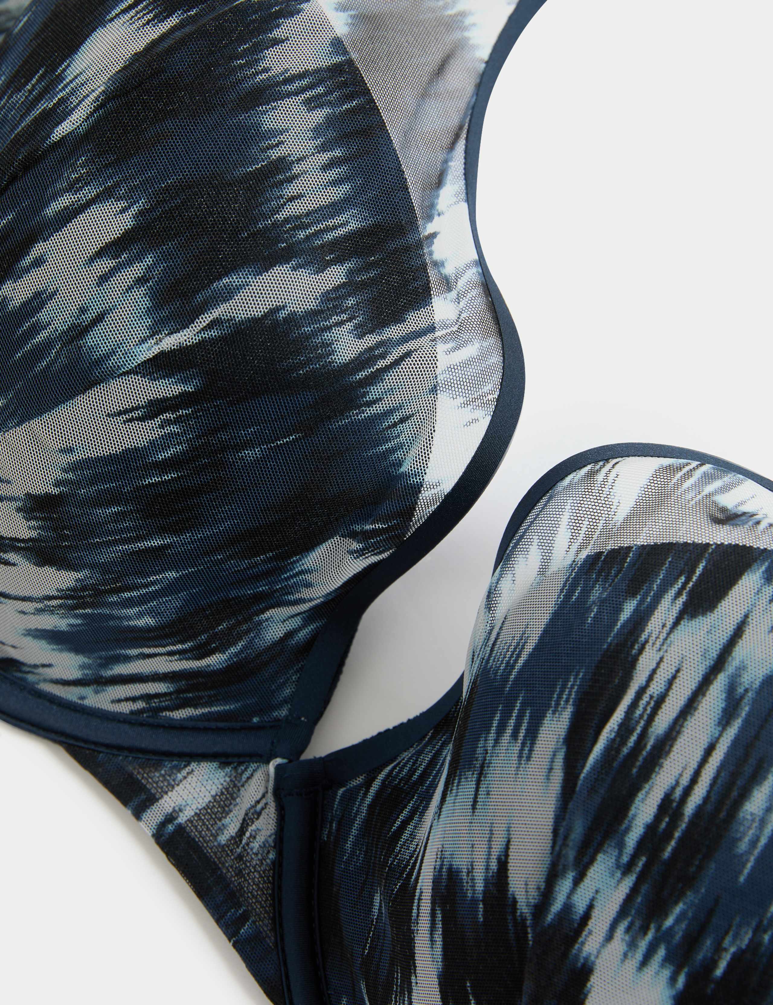 Tivoli Printed Mesh Wired Plunge Bra F-H 6 of 7
