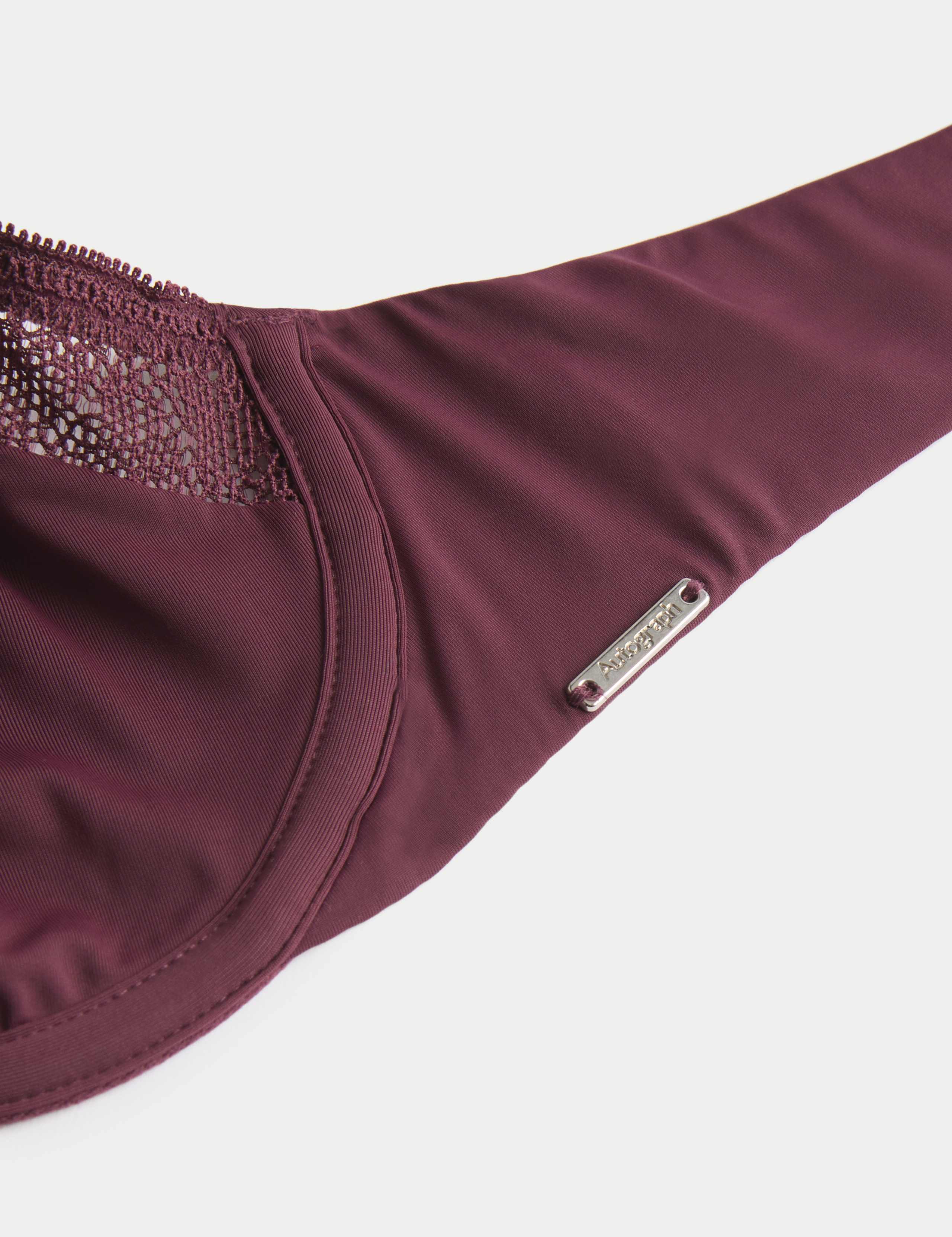 Boston Microfibre Lace Trim Wired PlungeBra 6 of 7