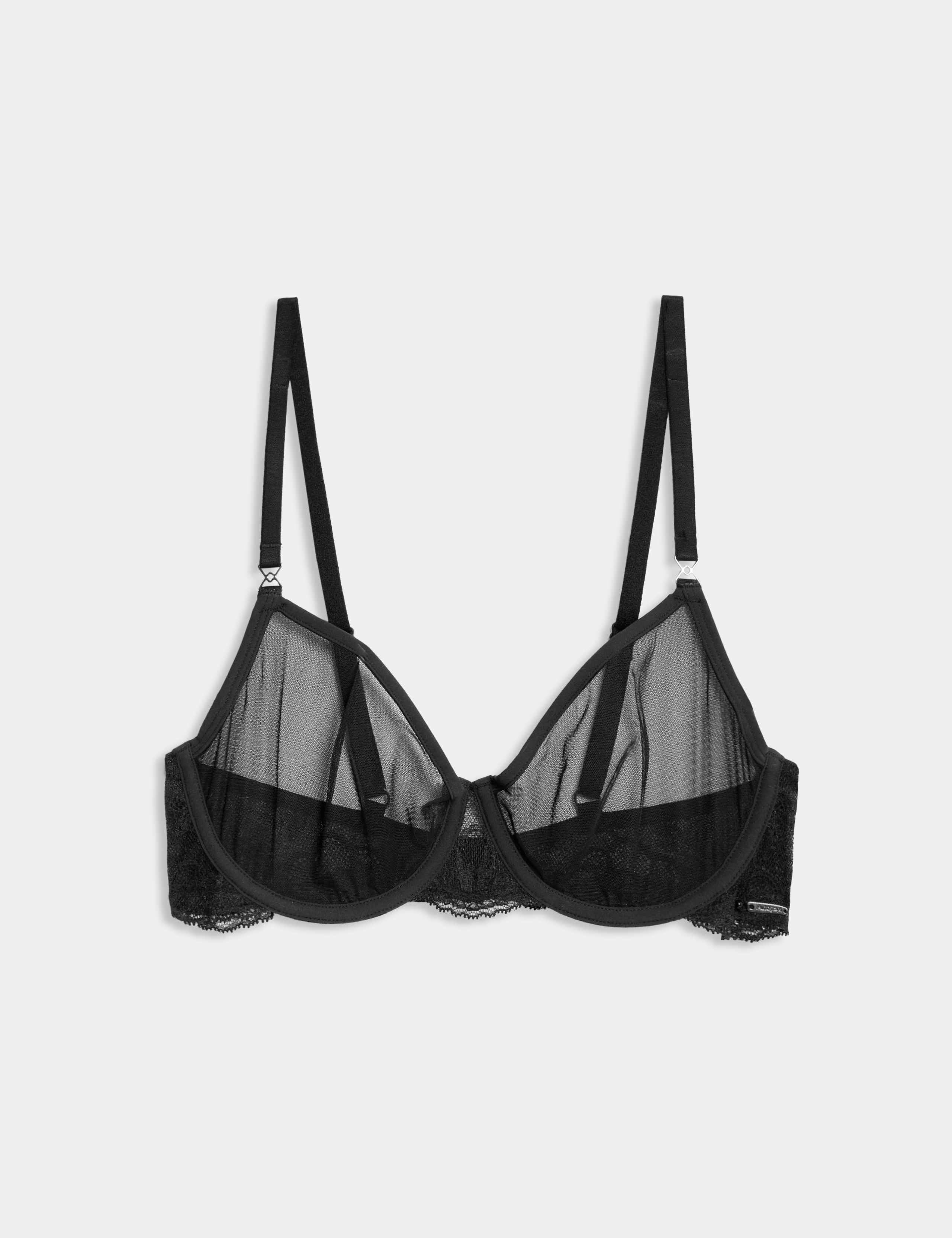 Murcia Sheer & Lace Wired Demi Cup Bra A-E 2 of 7