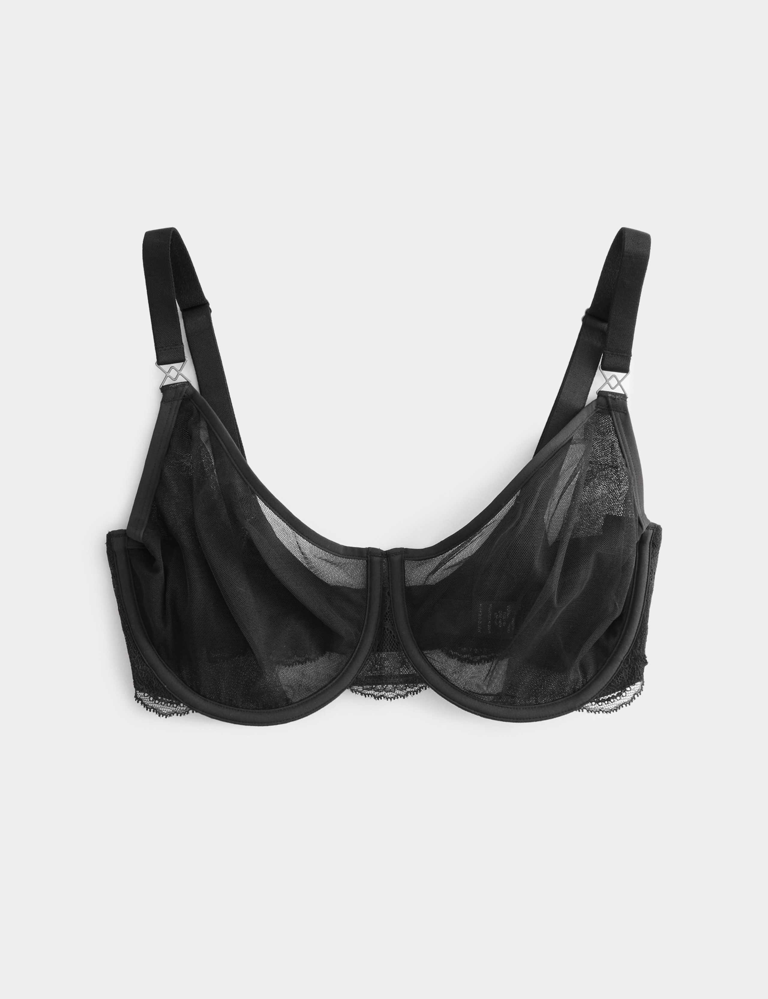 Murcia Sheer & Lace Wired Demi Cup Bra (F-H) 2 of 8