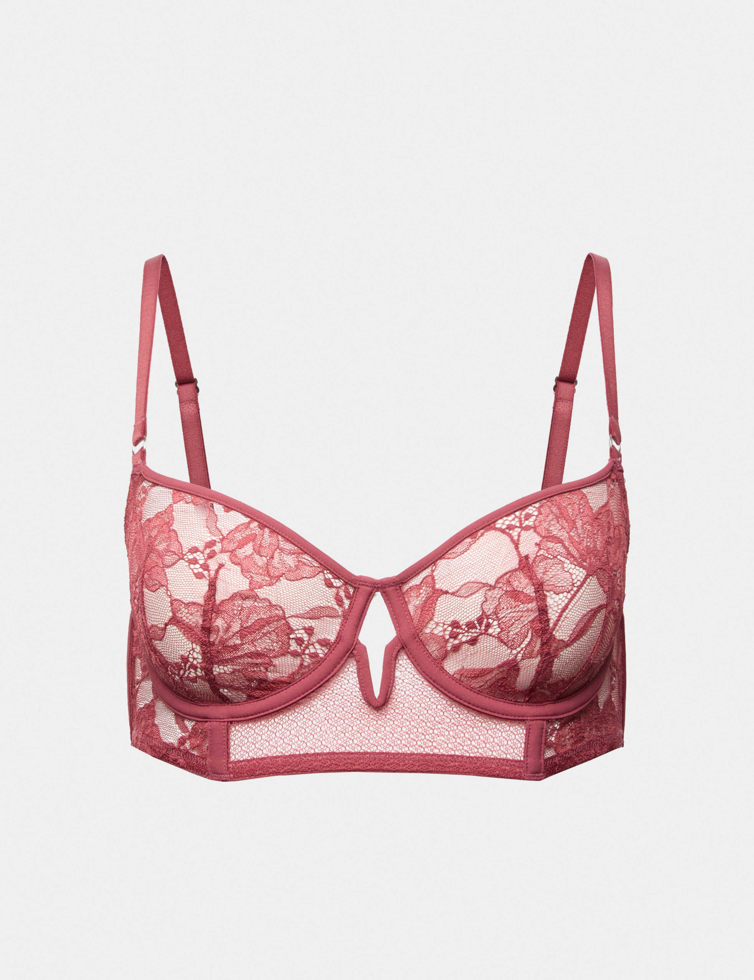 Savannah Lace Wired Longline Balcony Bra (A-E) 2 of 6