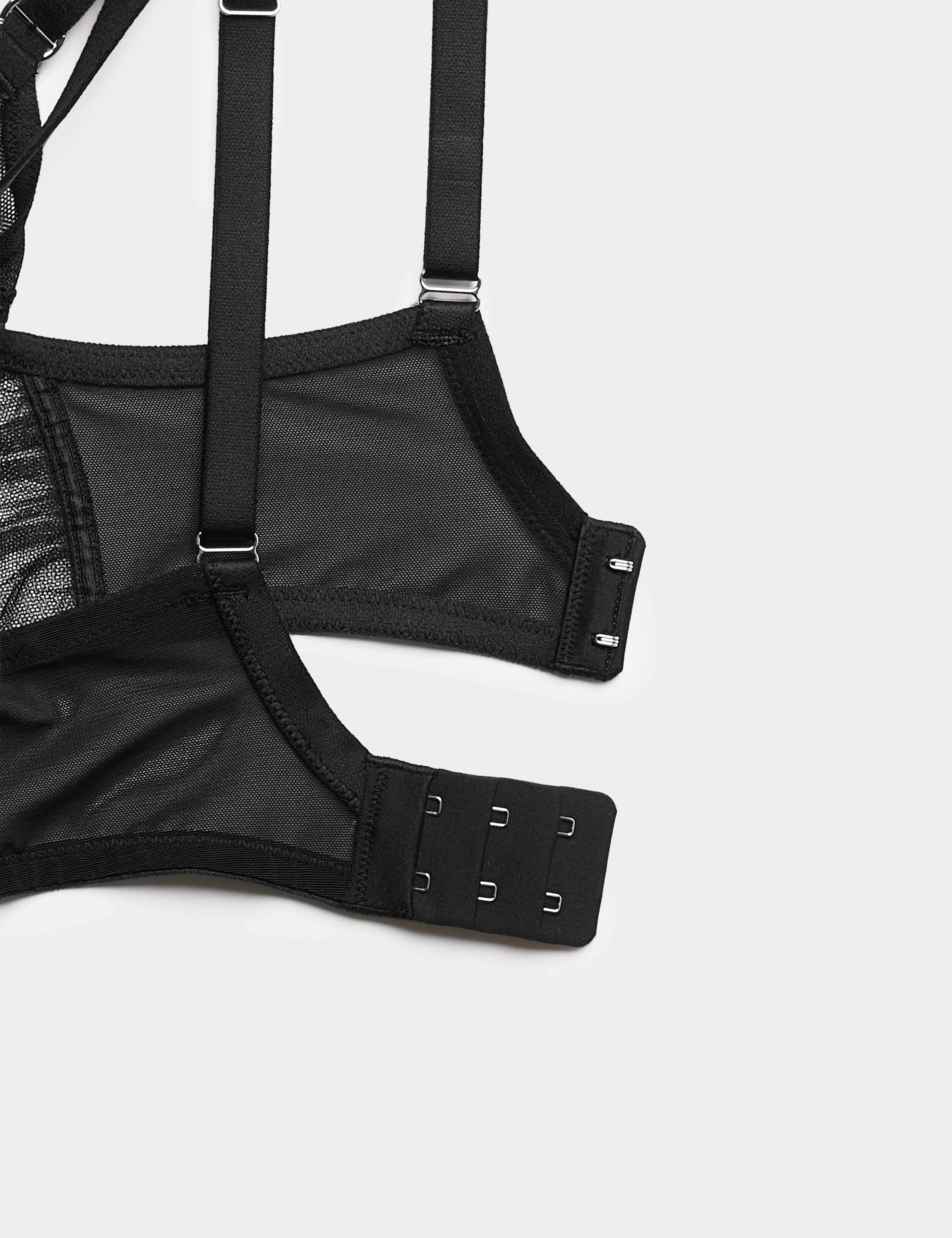 Seoul Embroidery Mesh Wired Balcony Bra F-H 9 of 9