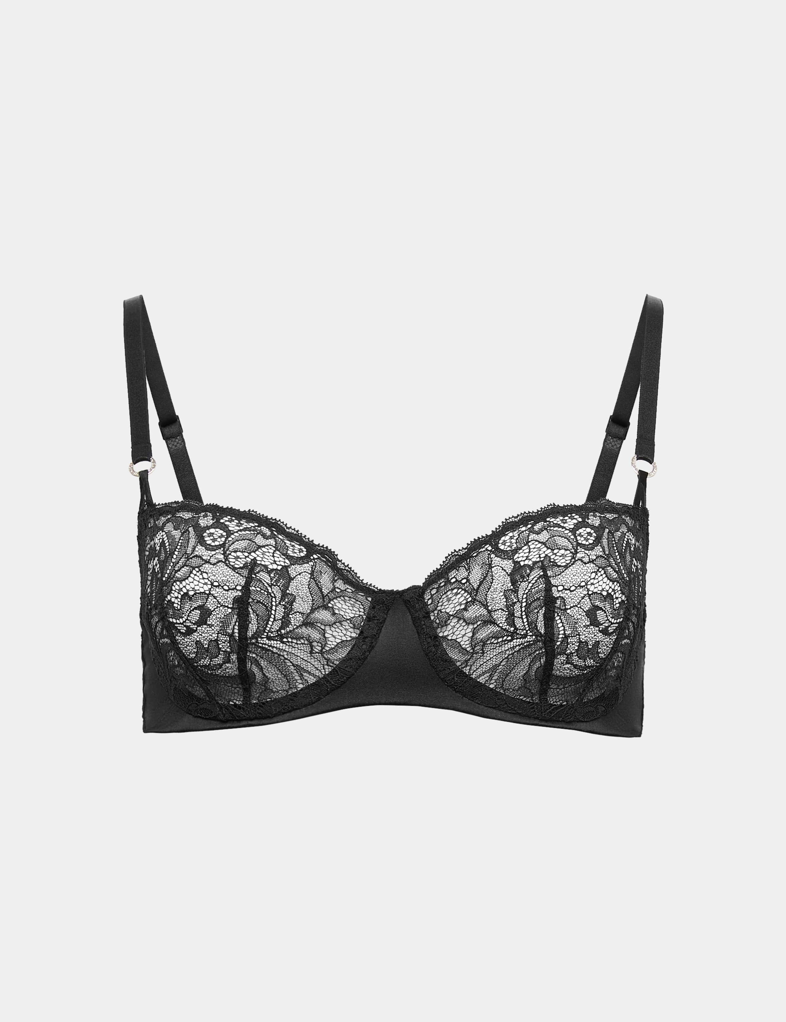 Lace with Silk Wired Balcony Bra A-E 2 of 6