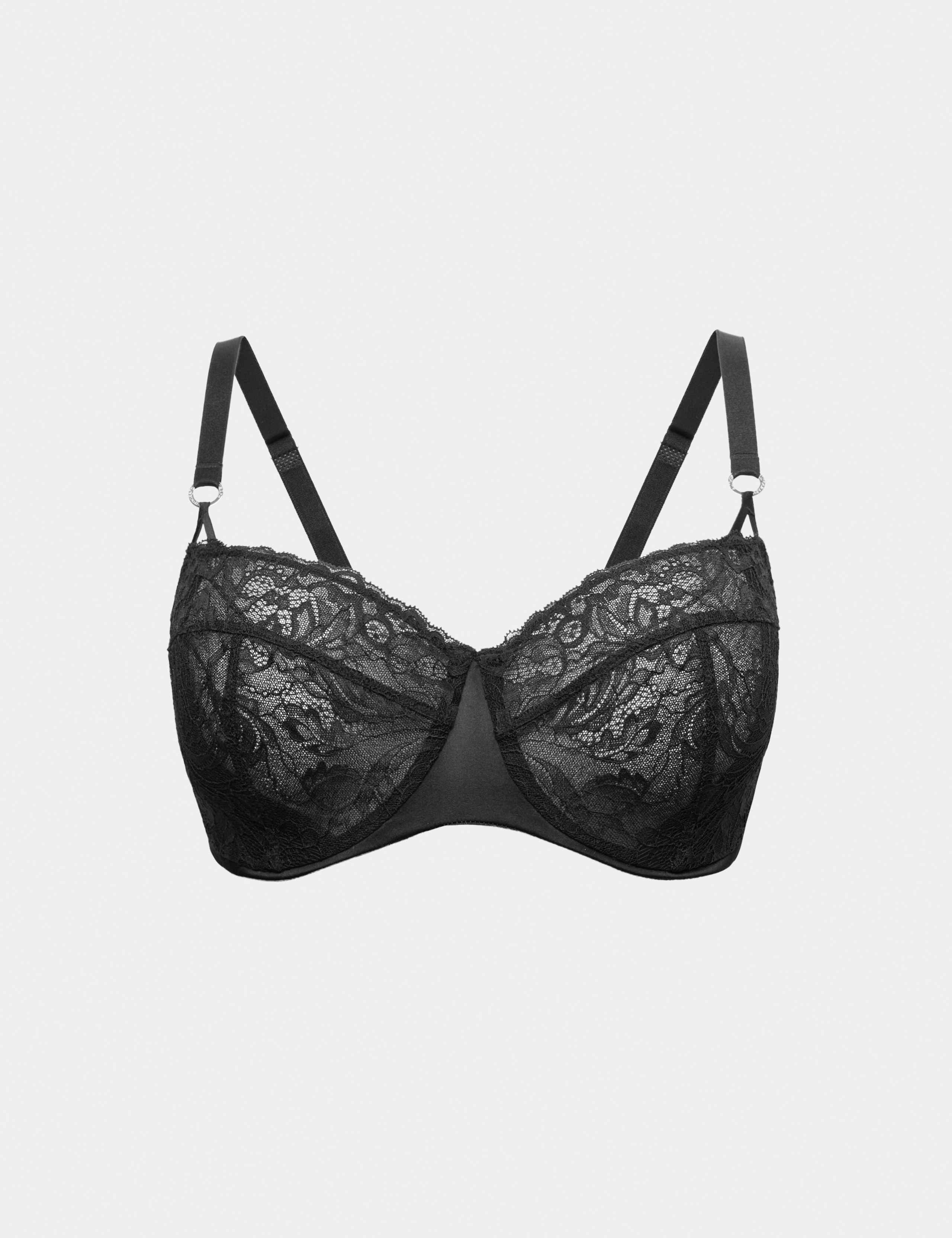 Lace with Silk Wired Balcony Bra (F-H) 2 of 5