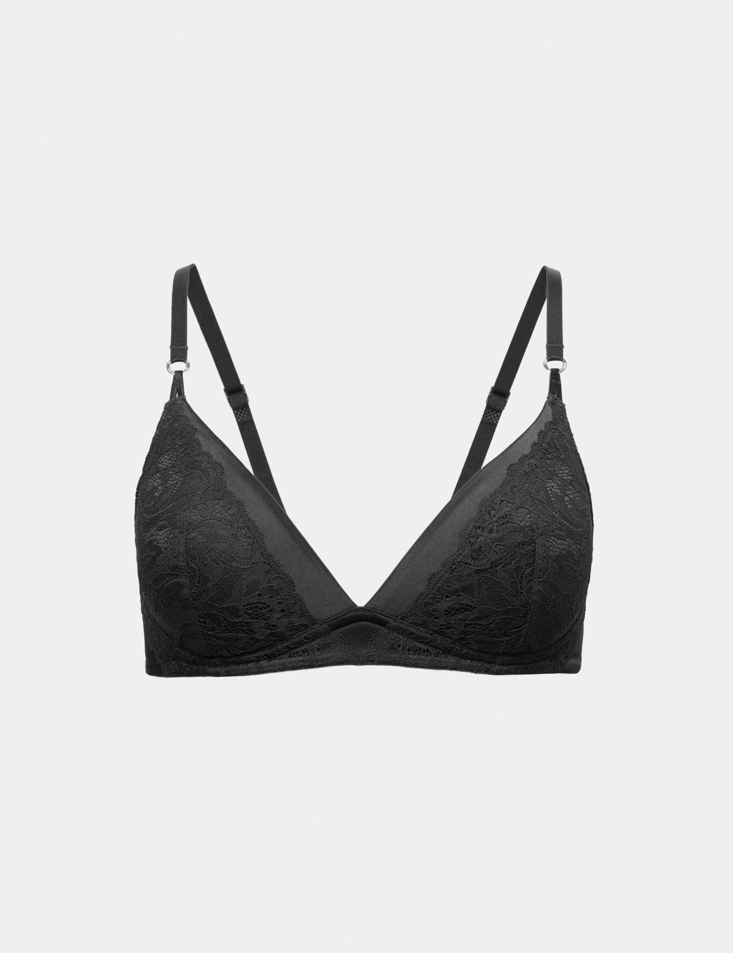 Silk & Lace Non Wired Plunge Bra (A-E) 2 of 6