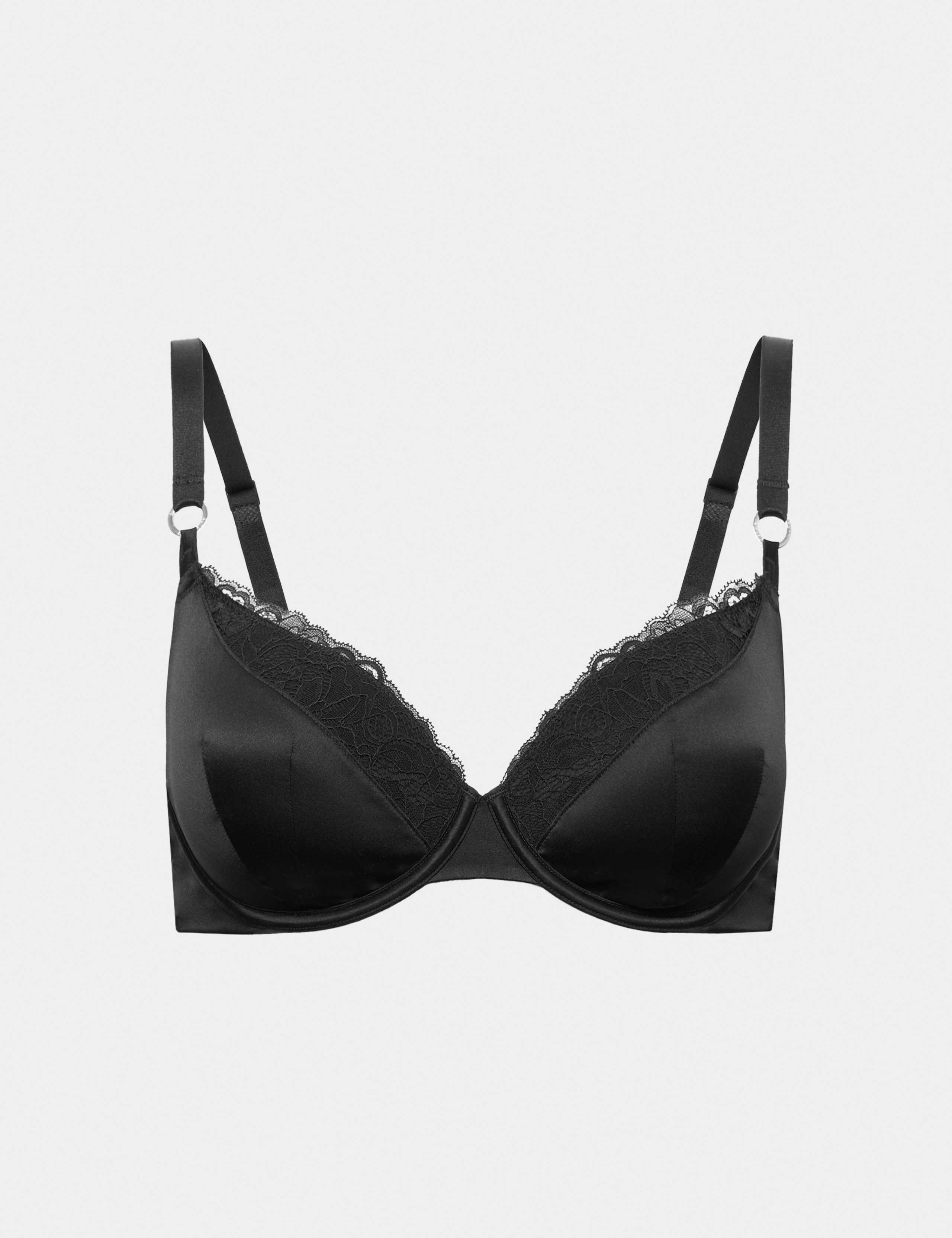 Silk & Lace Wired Full Cup Bra (A-E) 1 of 1