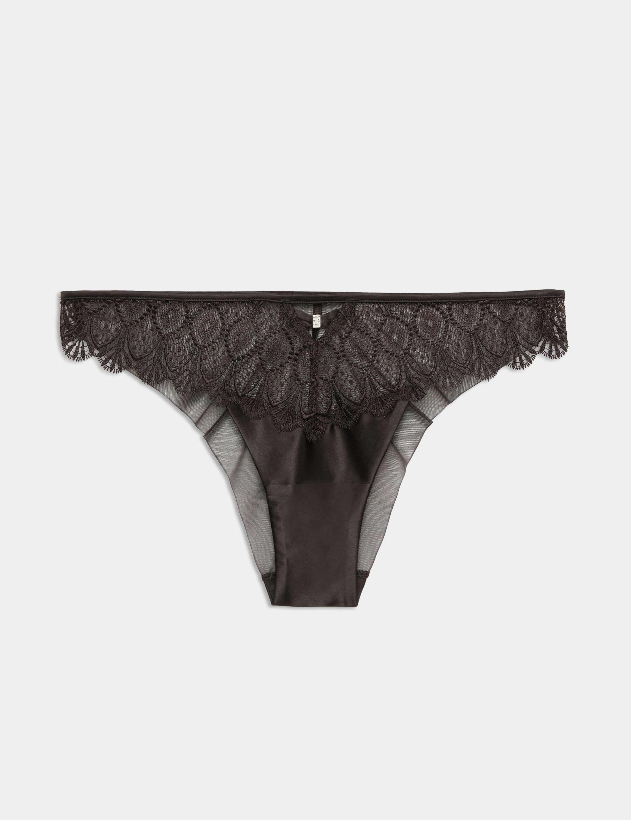 Embroidered Mesh Back Brazilian Knickers 2 of 5
