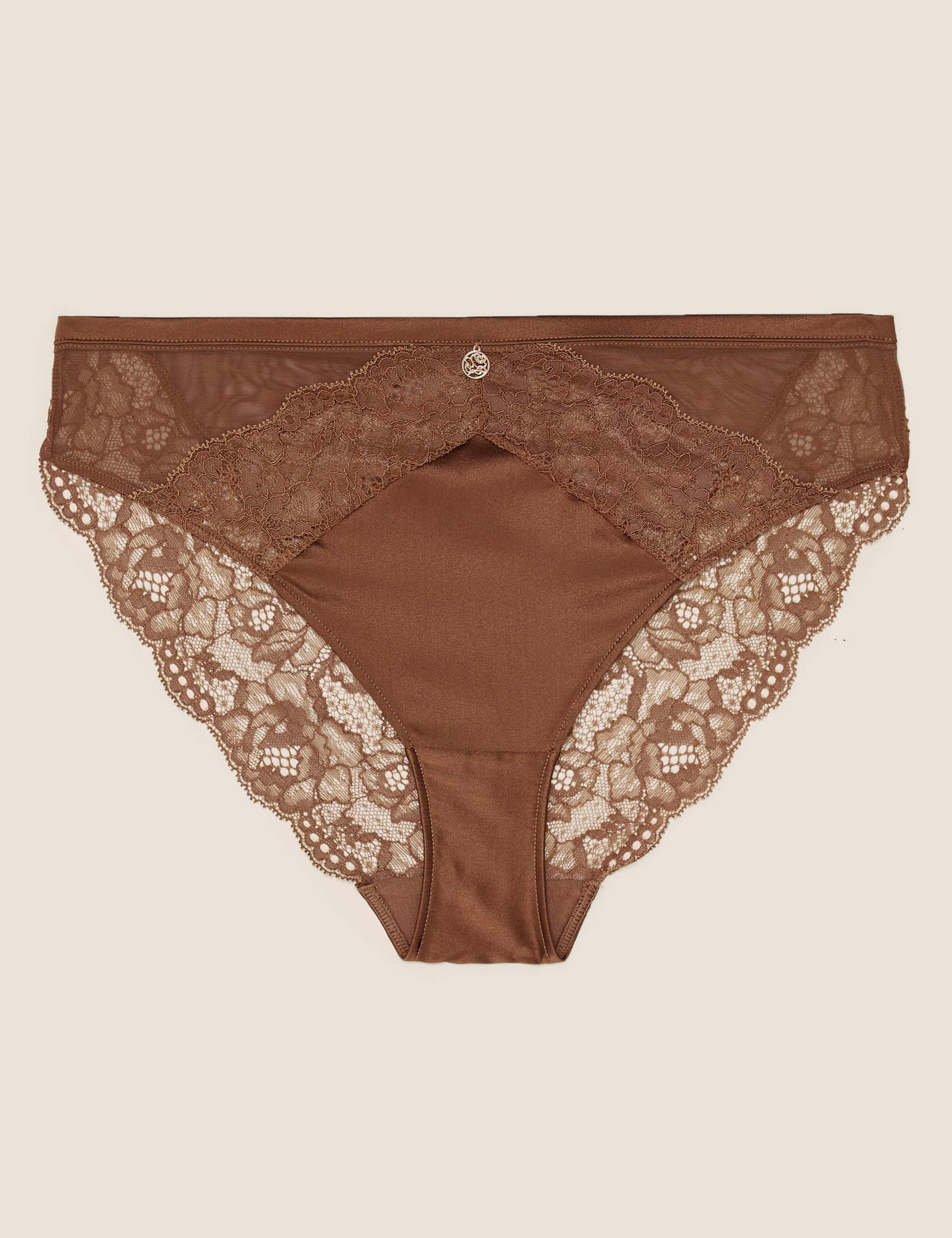 Silk & Lace High Leg Knickers 2 of 7
