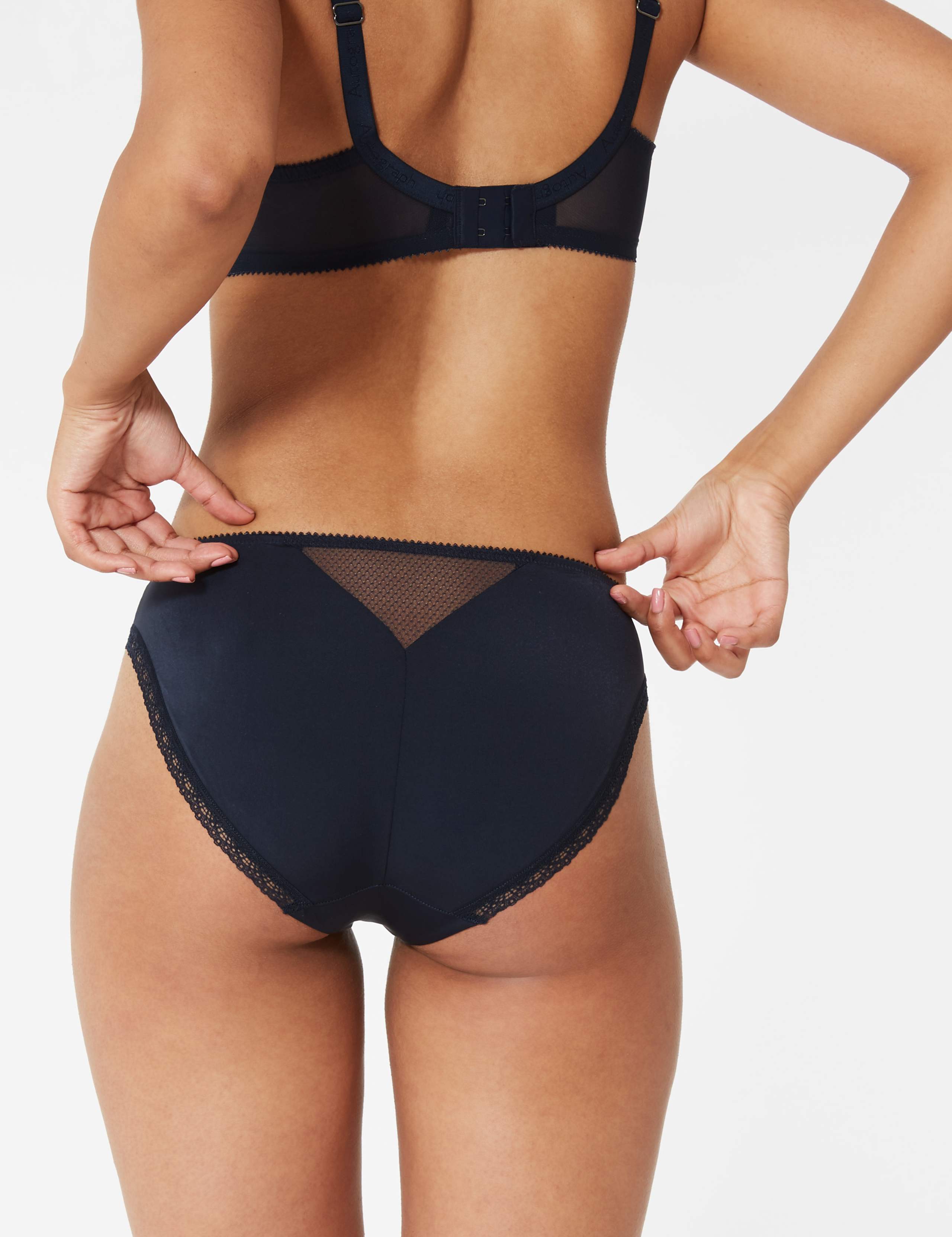 Athena Embroidered High Leg Knickers 3 of 5