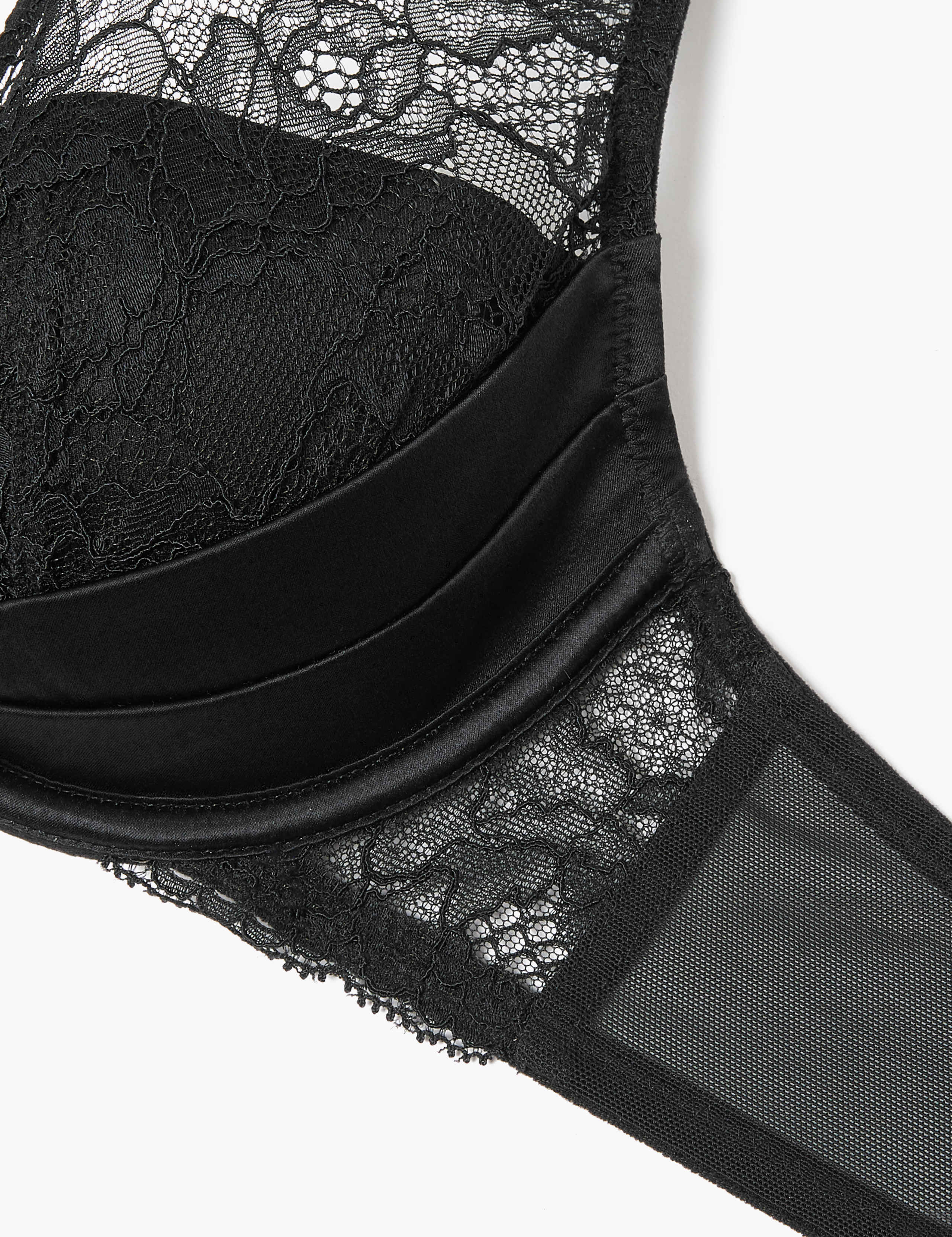 Silk & Lace Padded Plunge Bra A-G 4 of 5