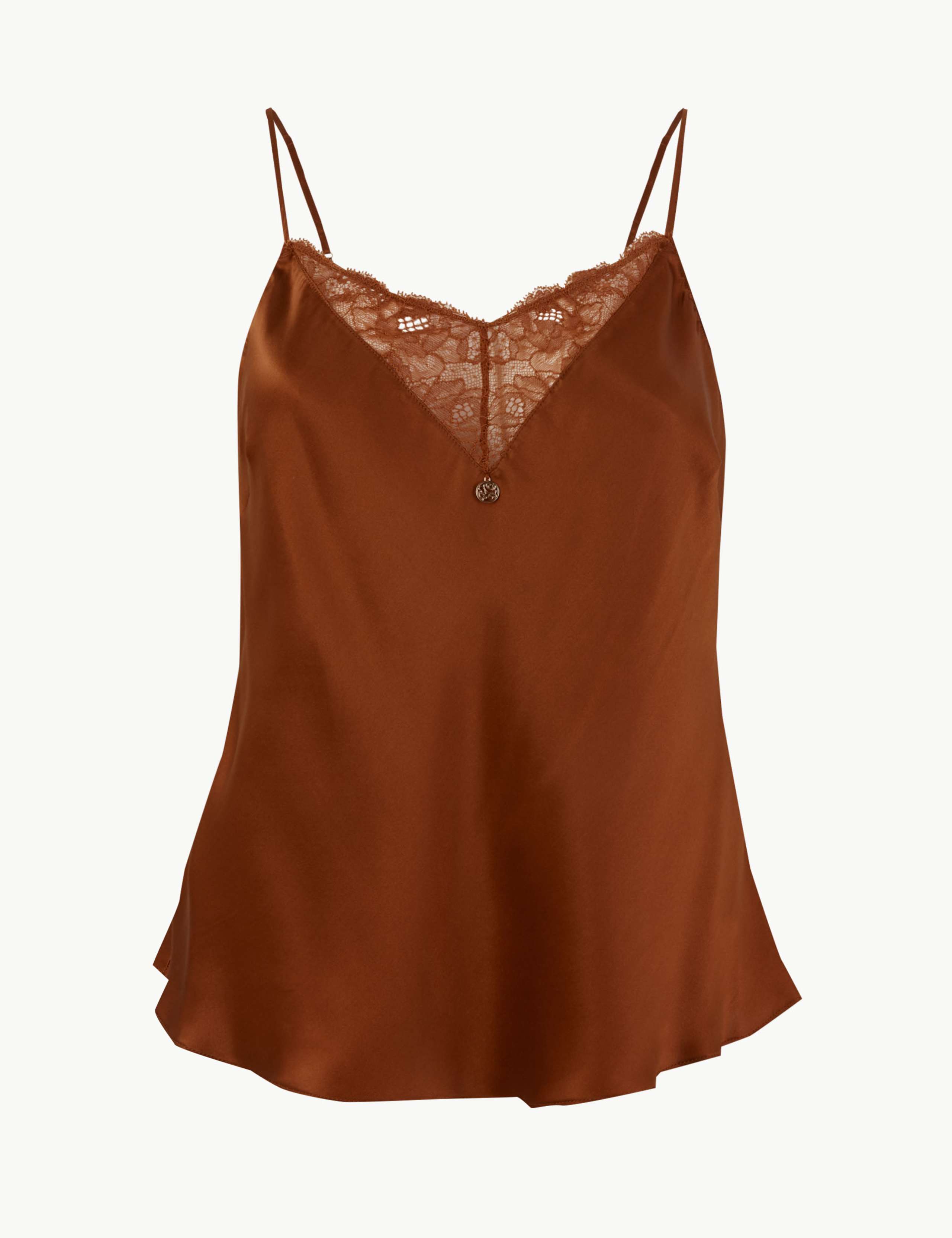 Silk & Lace Trim Camisole 2 of 3