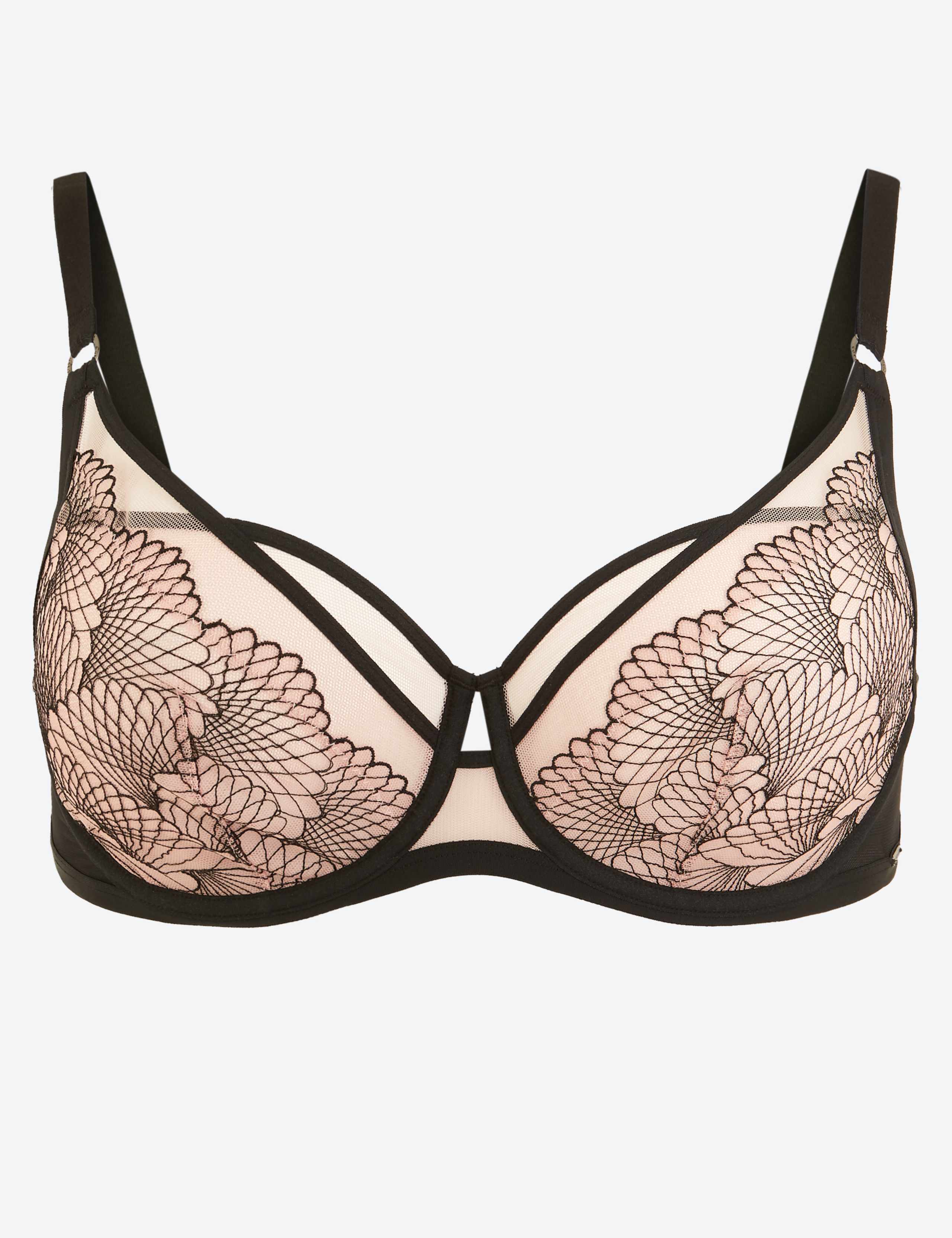 Swiss Embroidered Non-Padded Balcony Bra B-E 2 of 6