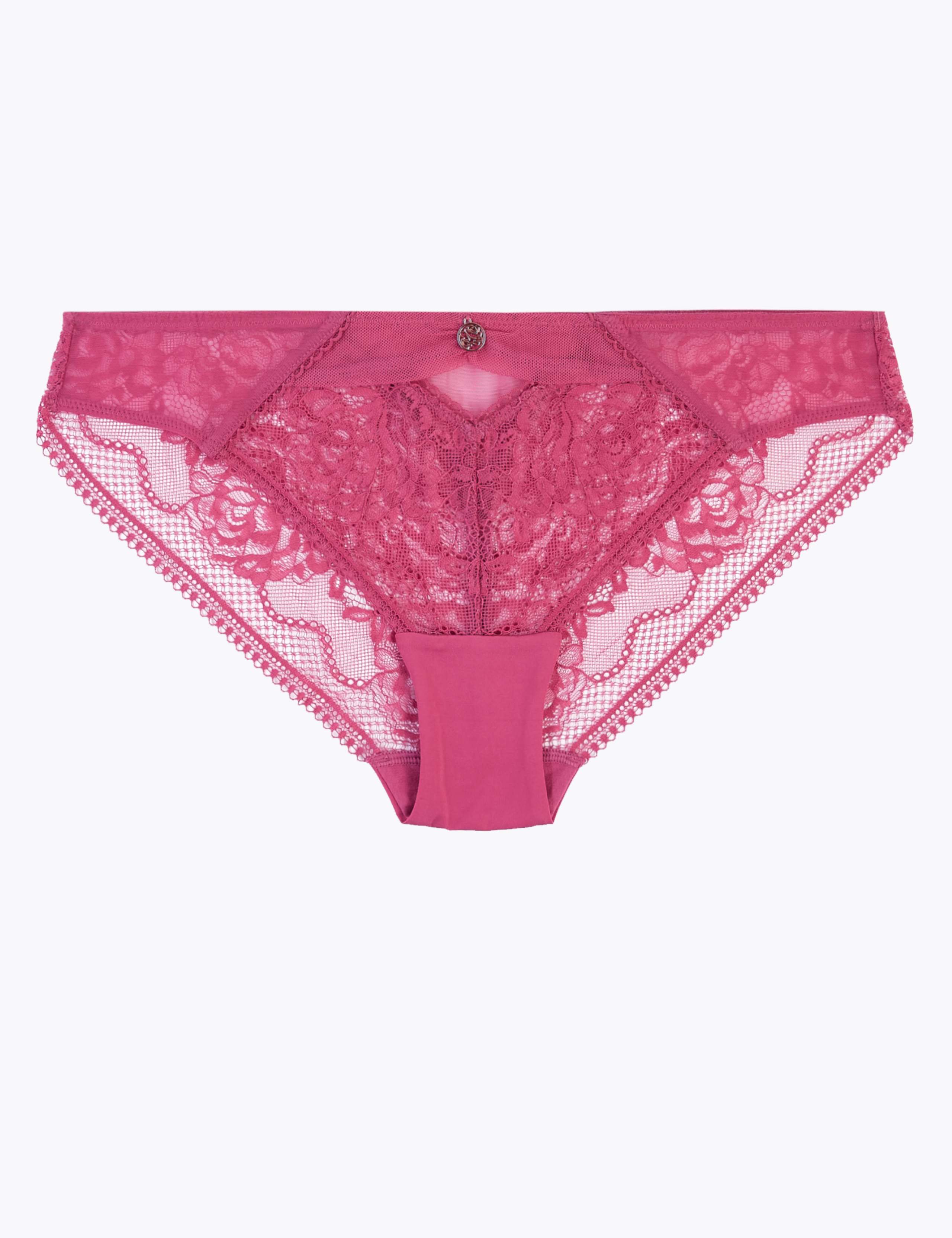 Mesh & Lace Brazilian Knickers 1 of 5