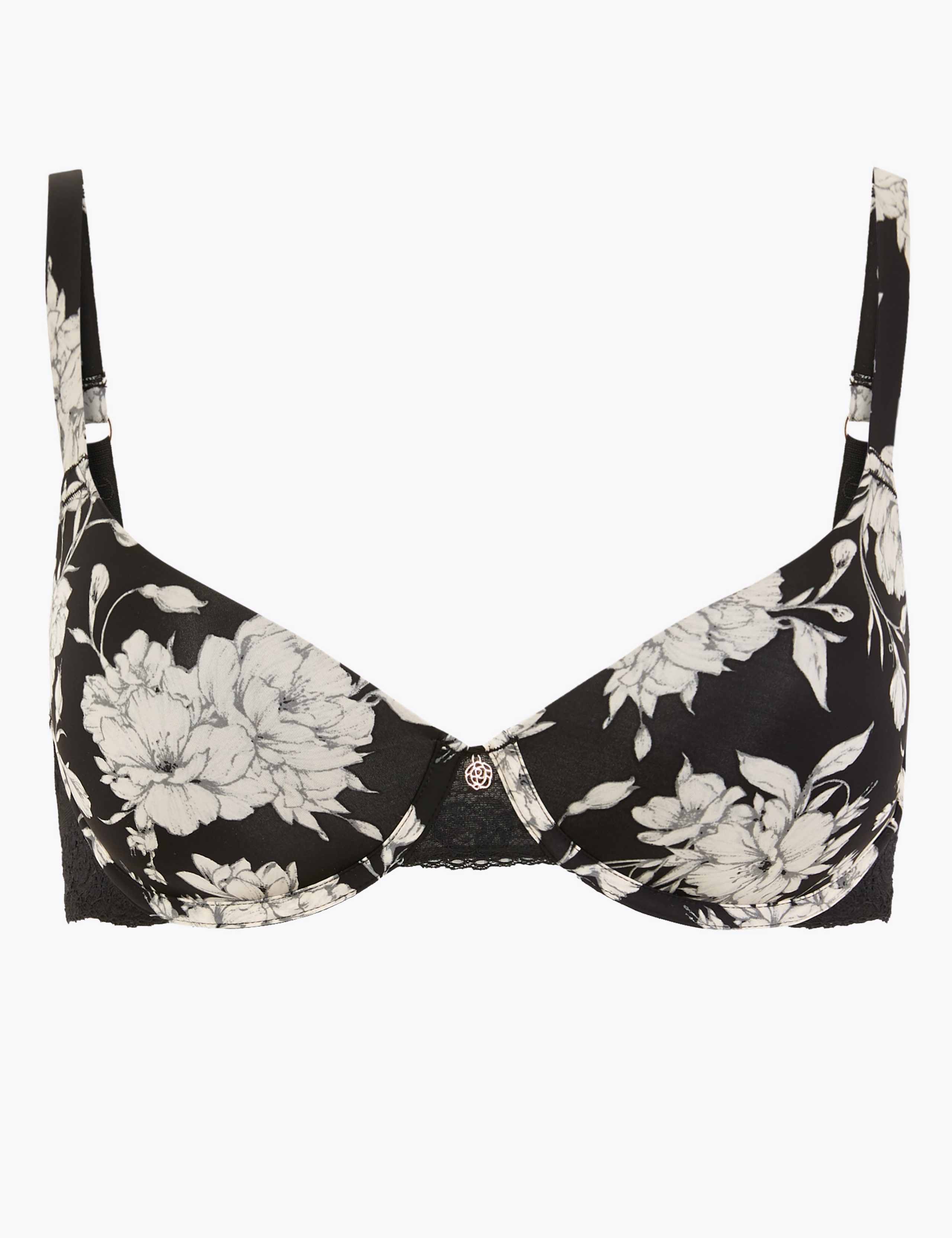 Smoothing Floral Print Full Cup Bra A-E 2 of 6