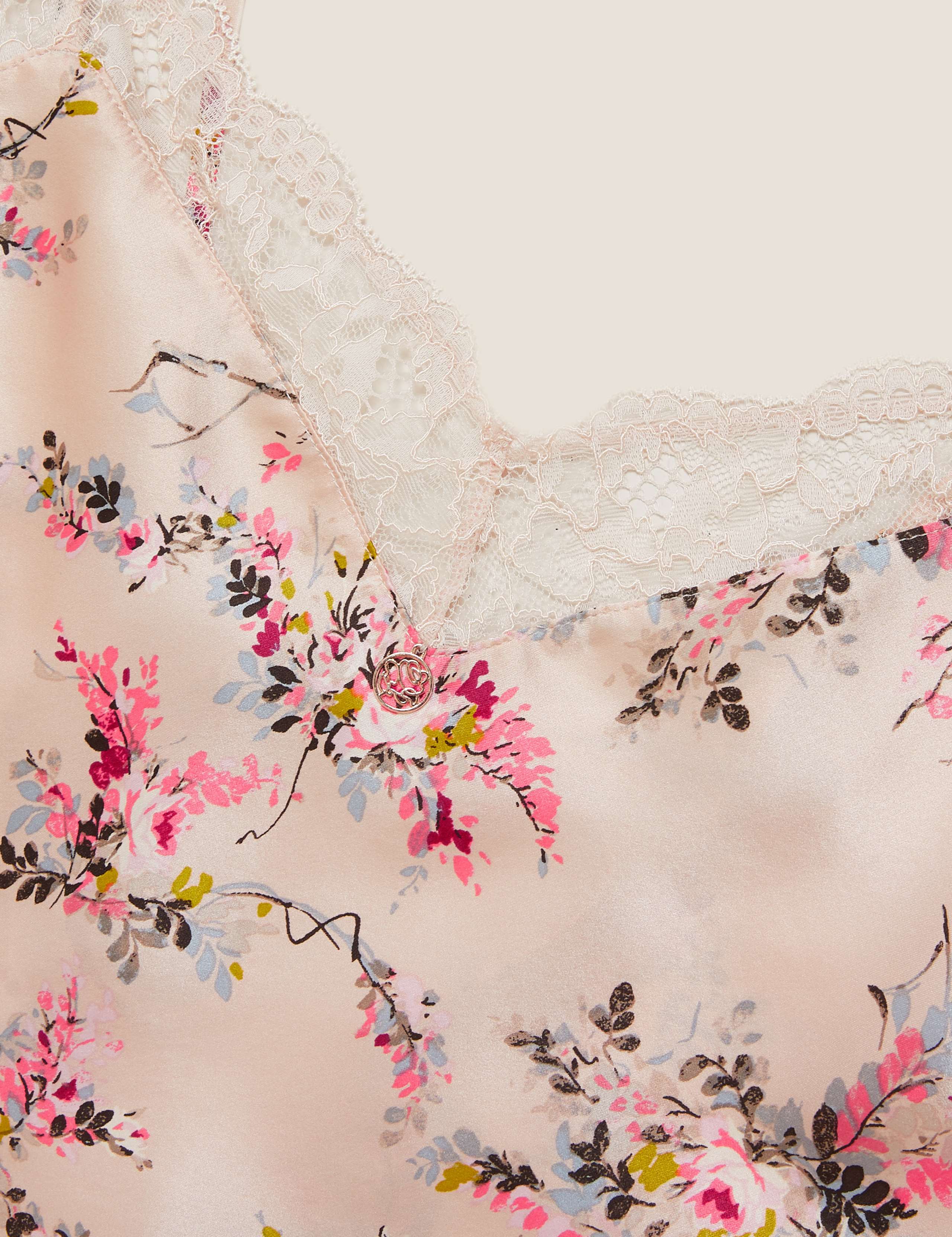 Silk Ditsy Rose Camisole 6 of 8