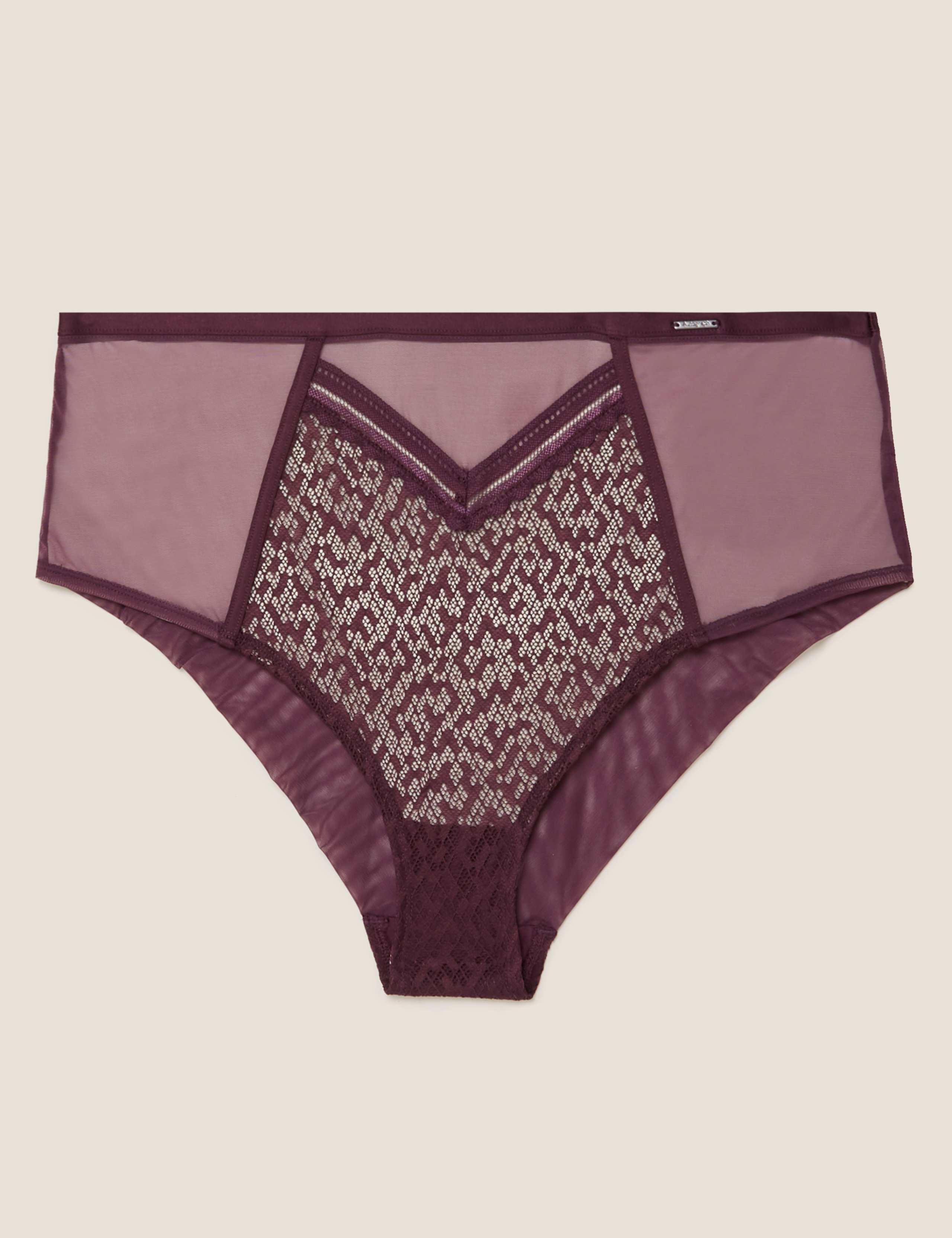 Snake Lace High Waisted Brazilian Knickers 1 of 7