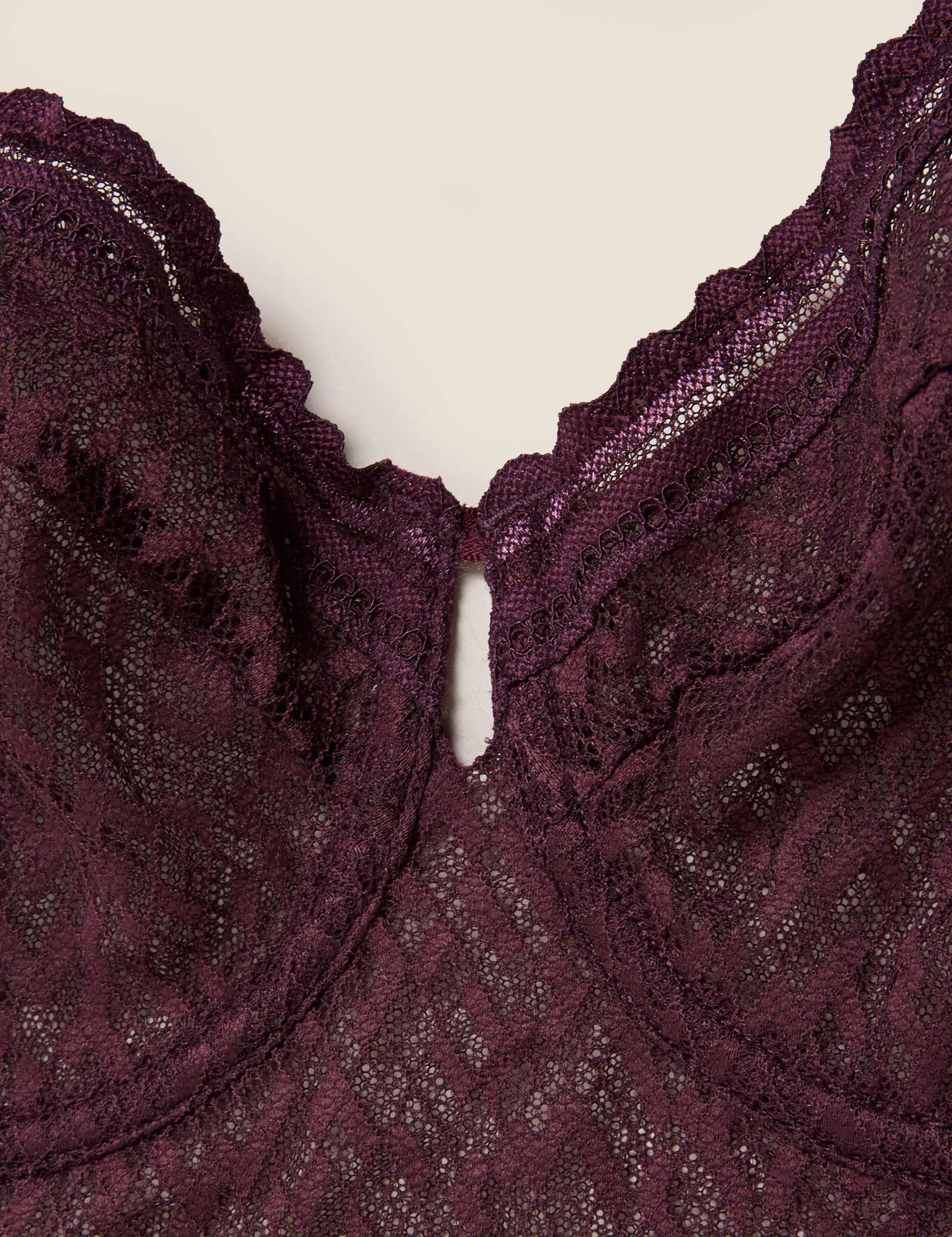 Snake Lace Non Padded Balcony Bra B-G 7 of 7