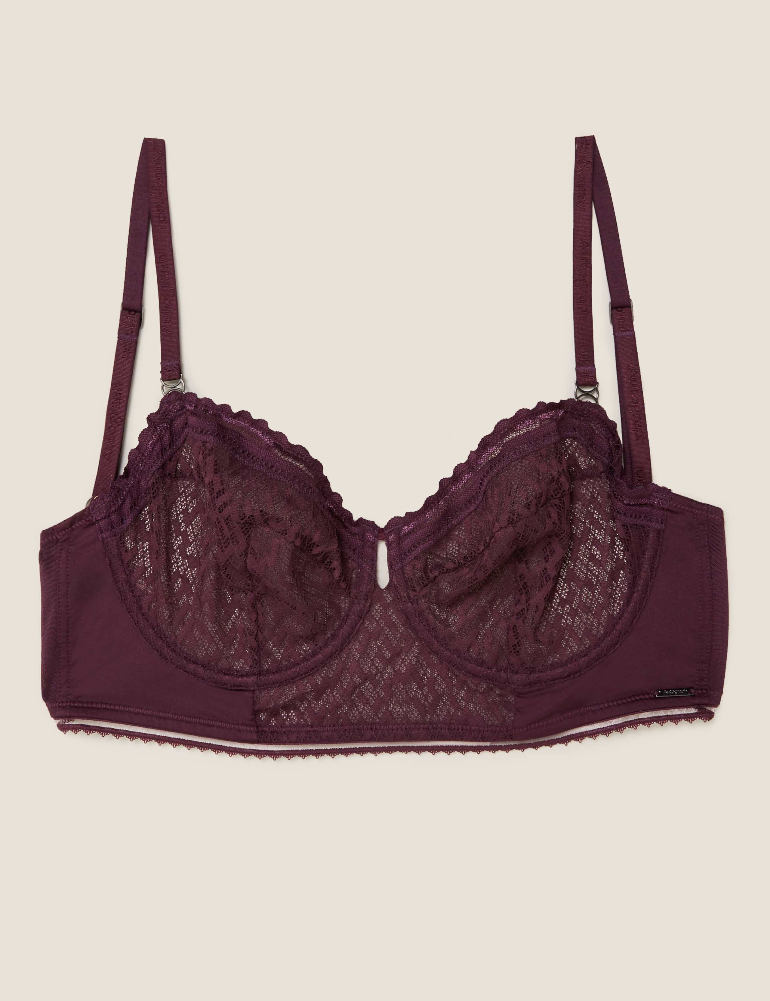 Snake Lace Non Padded Balcony Bra B-G 2 of 7