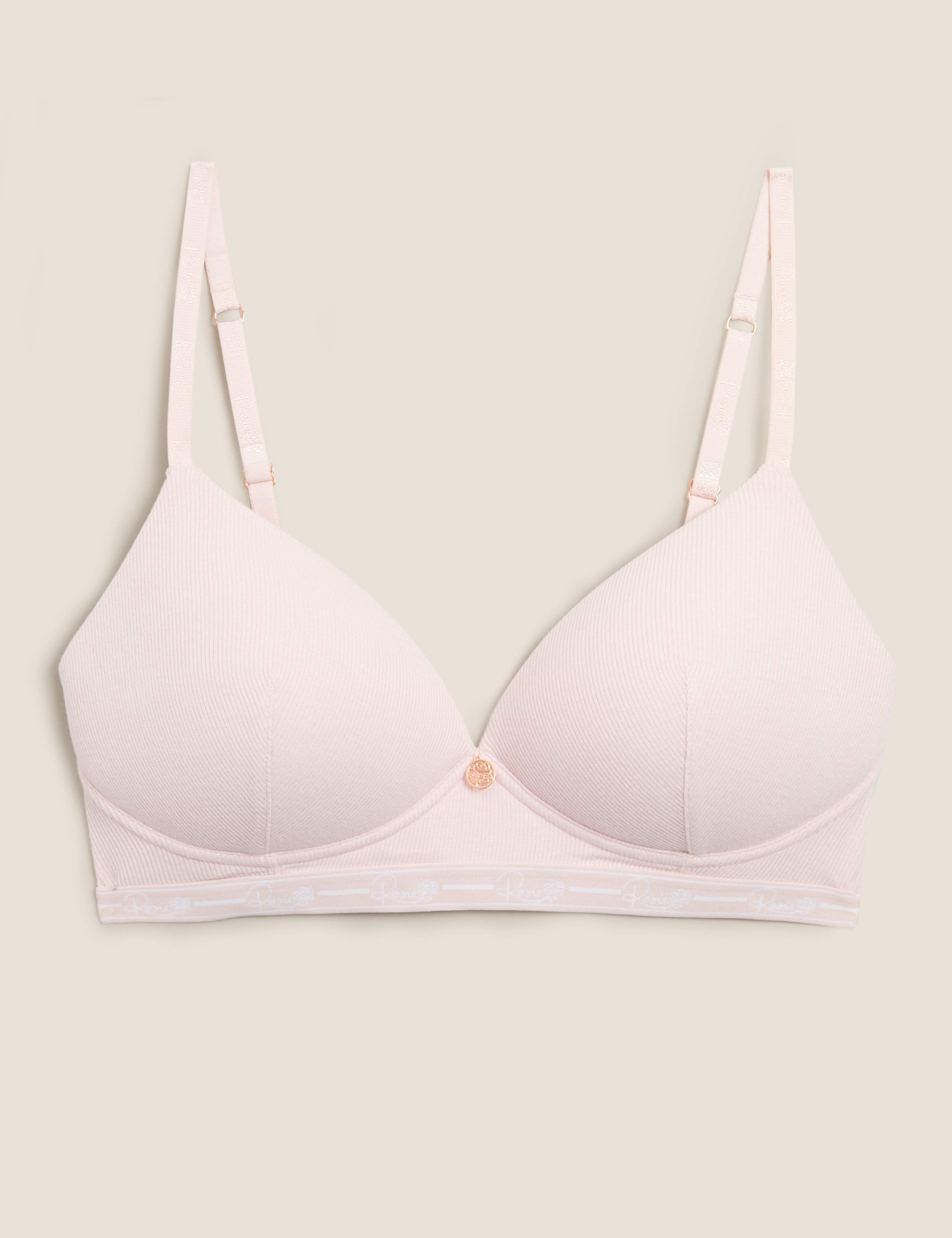 Ribbed Lounge Non-Wired Plunge Bra A-E 2 of 7