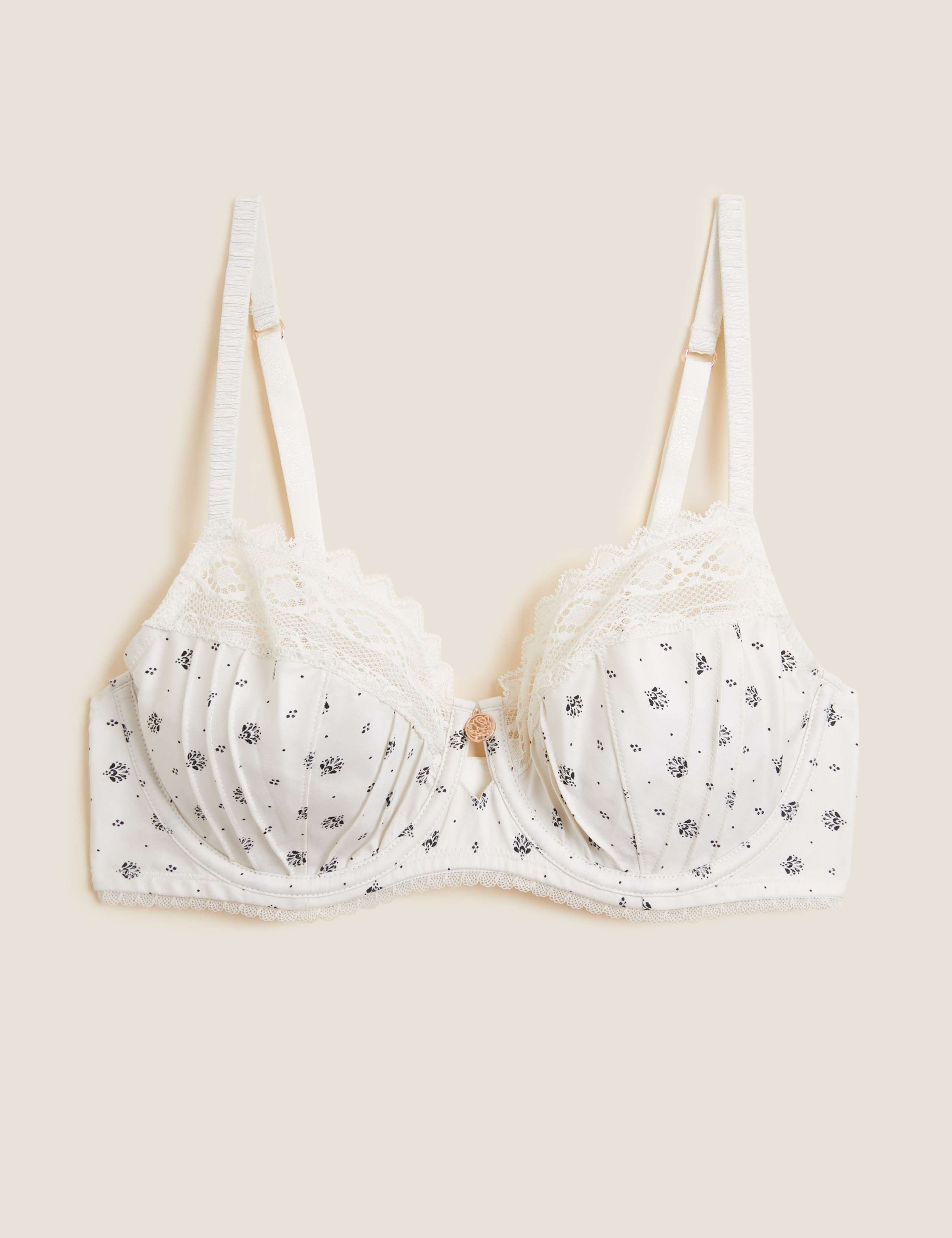 Gardenia Print Wired Balcony Bra A-E 2 of 7