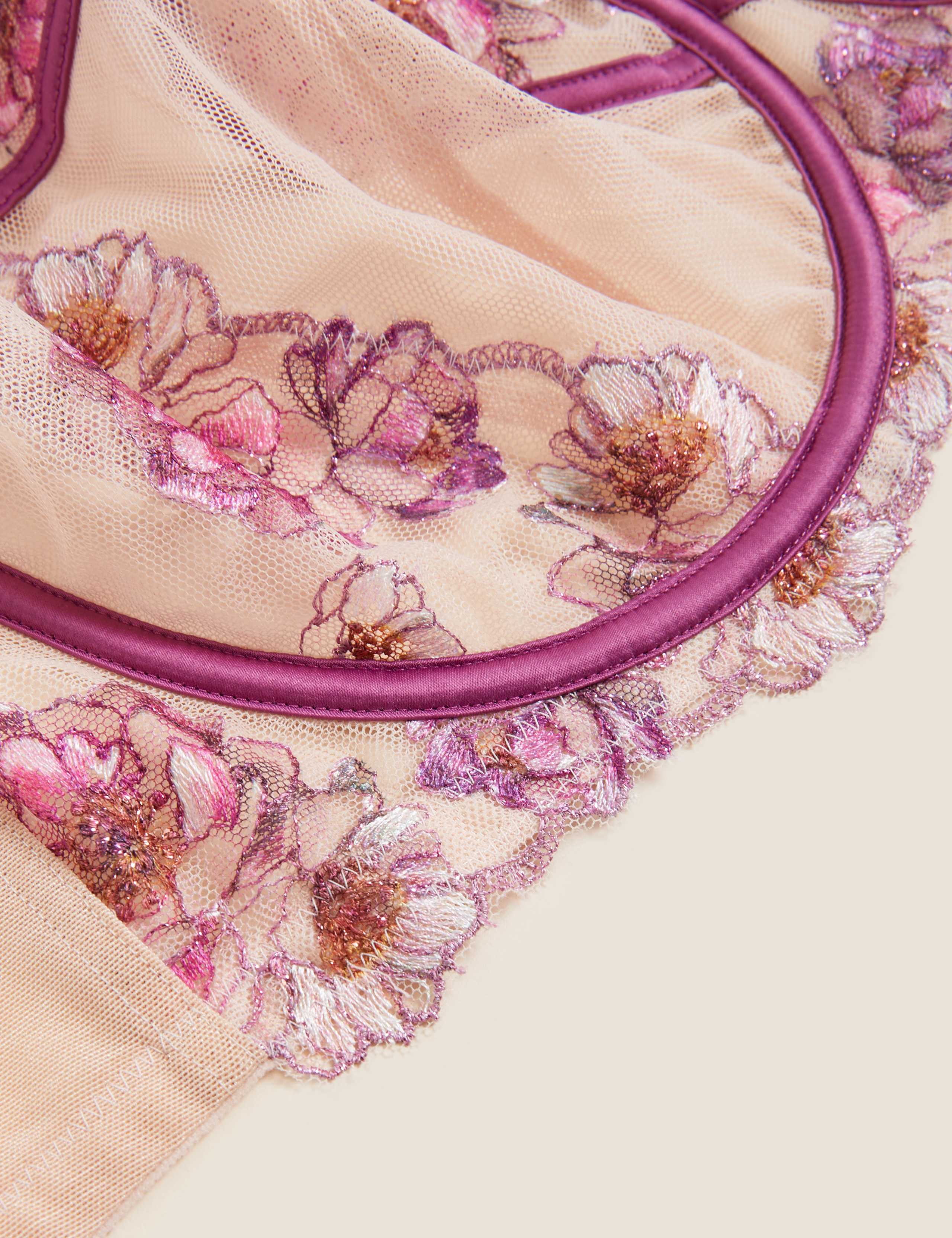 Camelia Embroidery Wired Balcony Bra F-H 5 of 6