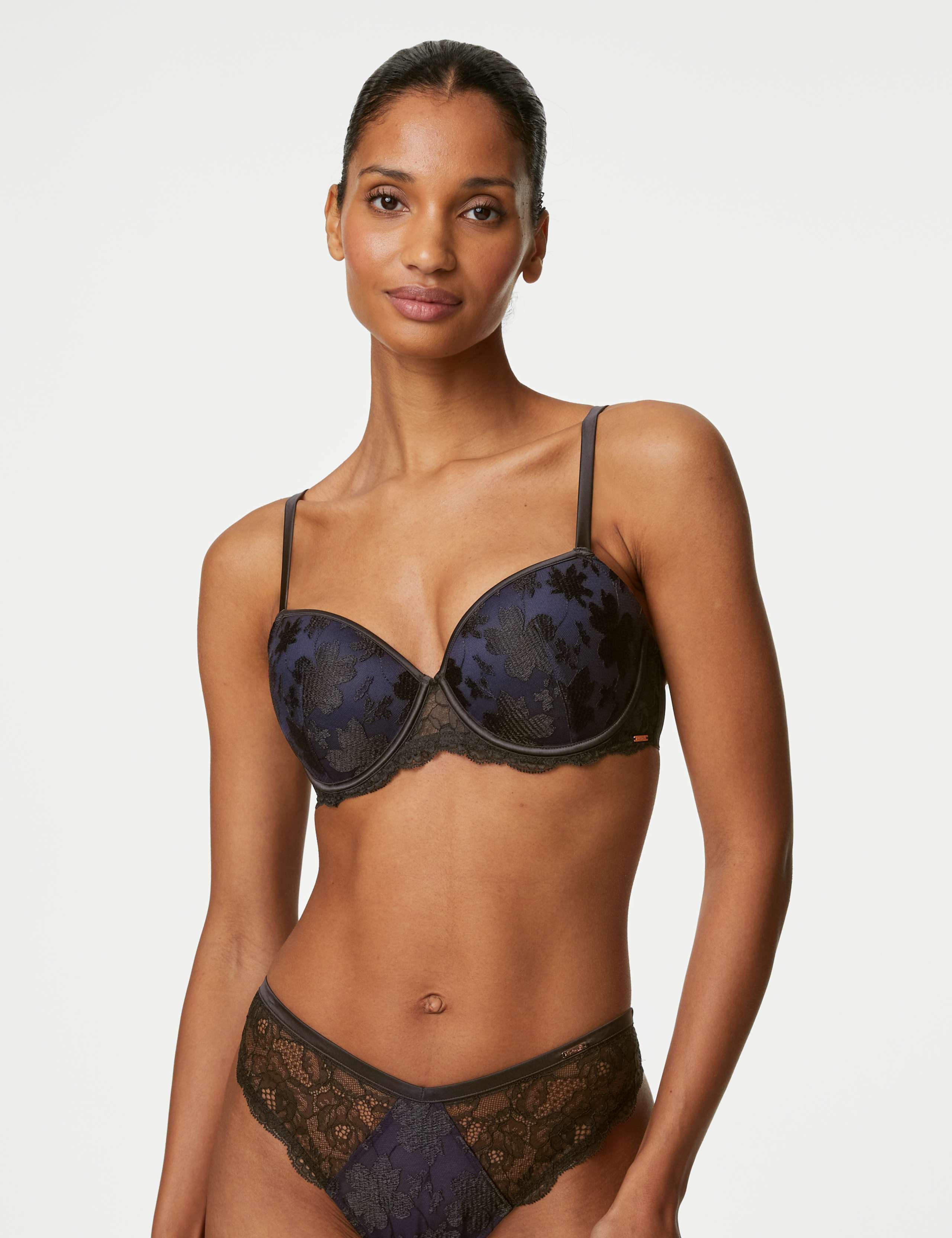 Cosmos Wired Push Up Balcony Bra A-E 1 of 7