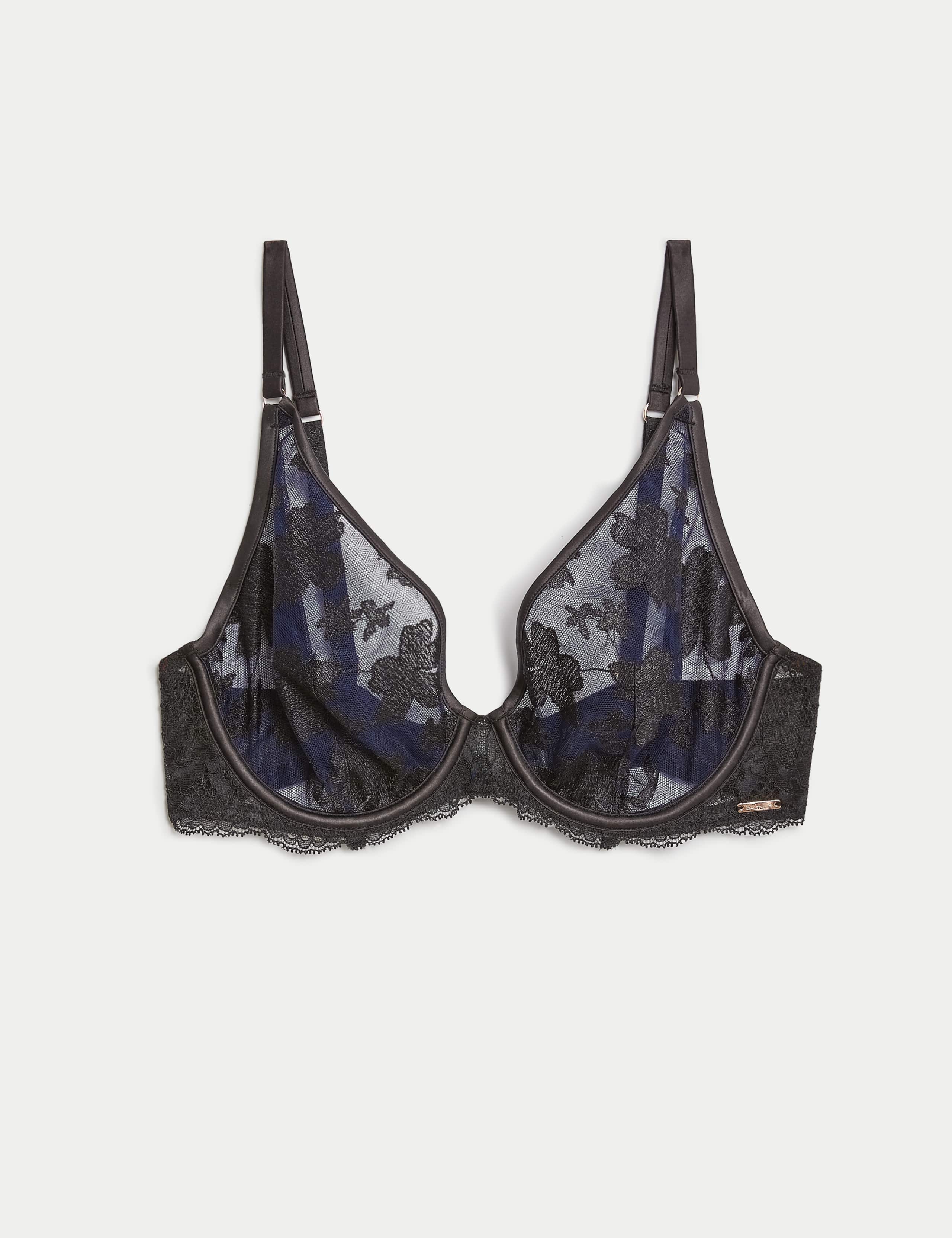 Cosmos Embroidery Wired Plunge Bra A-E 2 of 7
