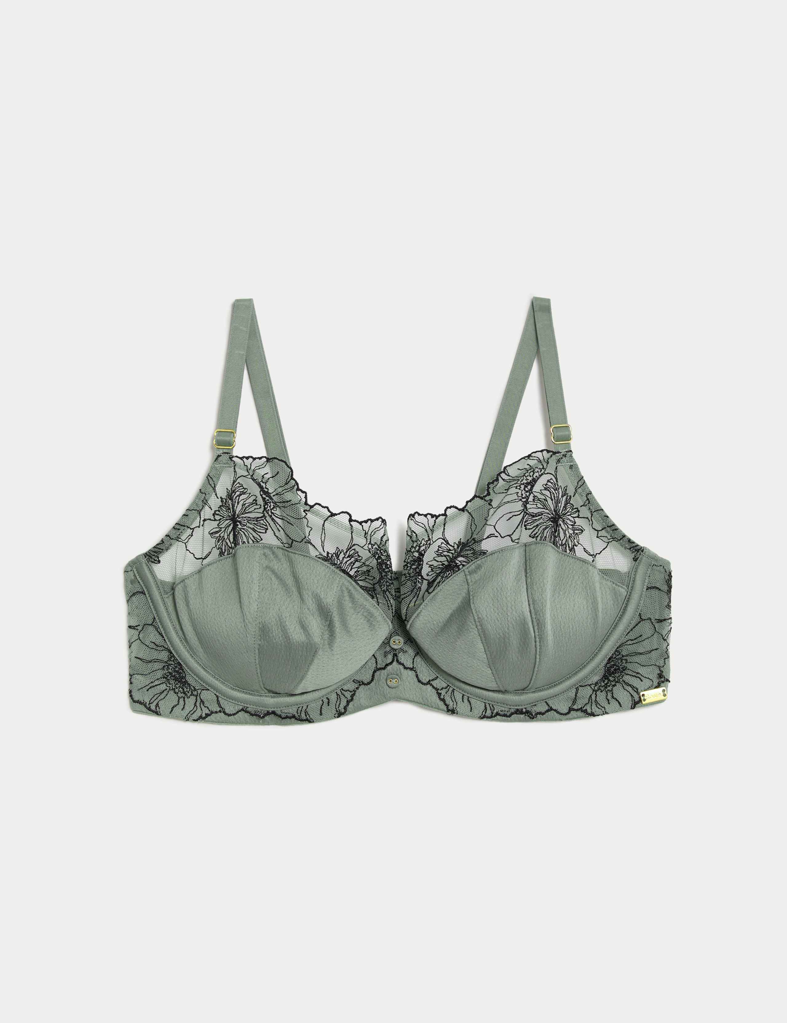 Zinnia Embroidery Wired Balcony Bra (A-E) 2 of 8