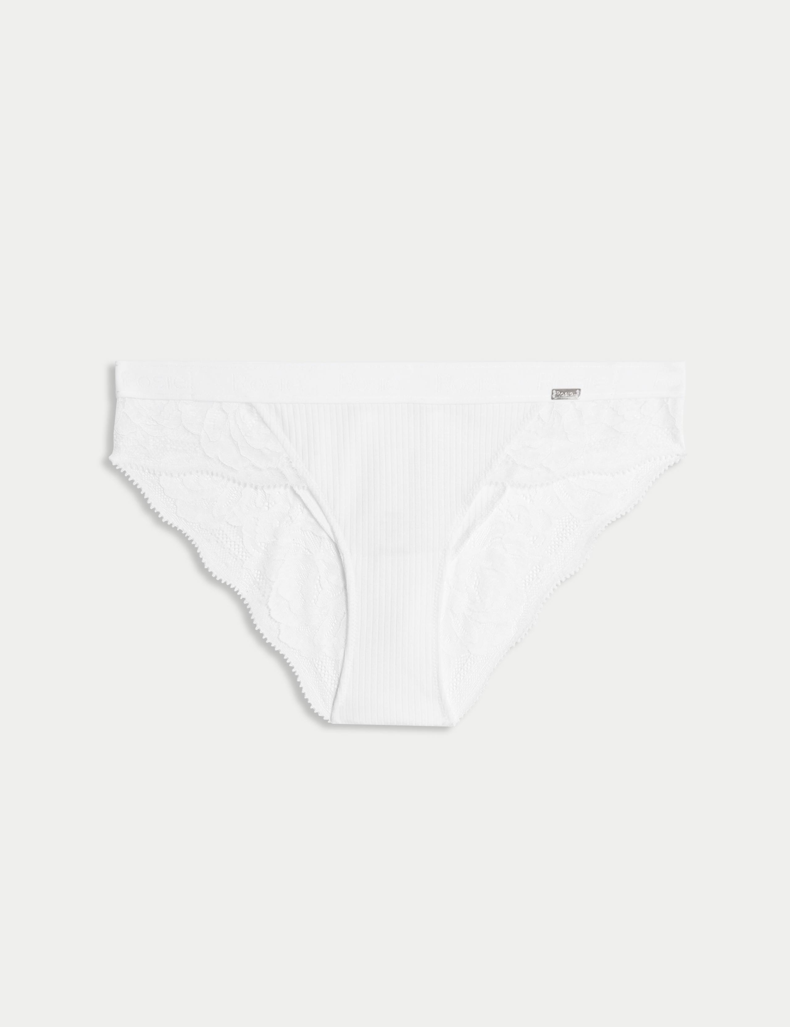 Lounge Rib & Lace Brazilian Knickers 2 of 6