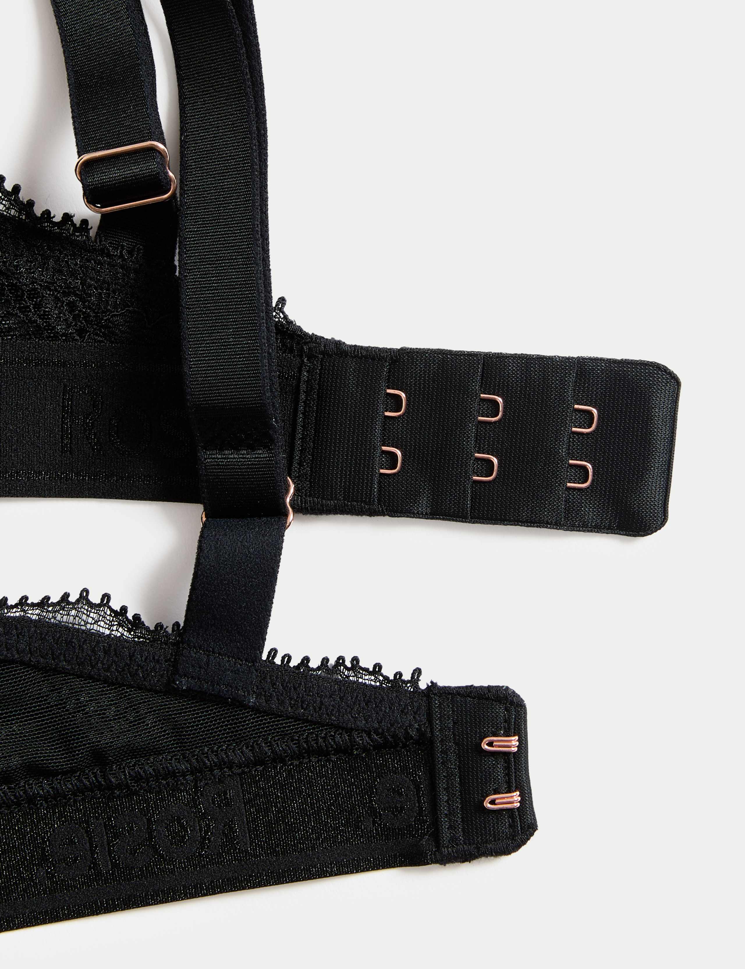 Rib & Lace Wired Full Cup Lounge Bra A-E 6 of 6