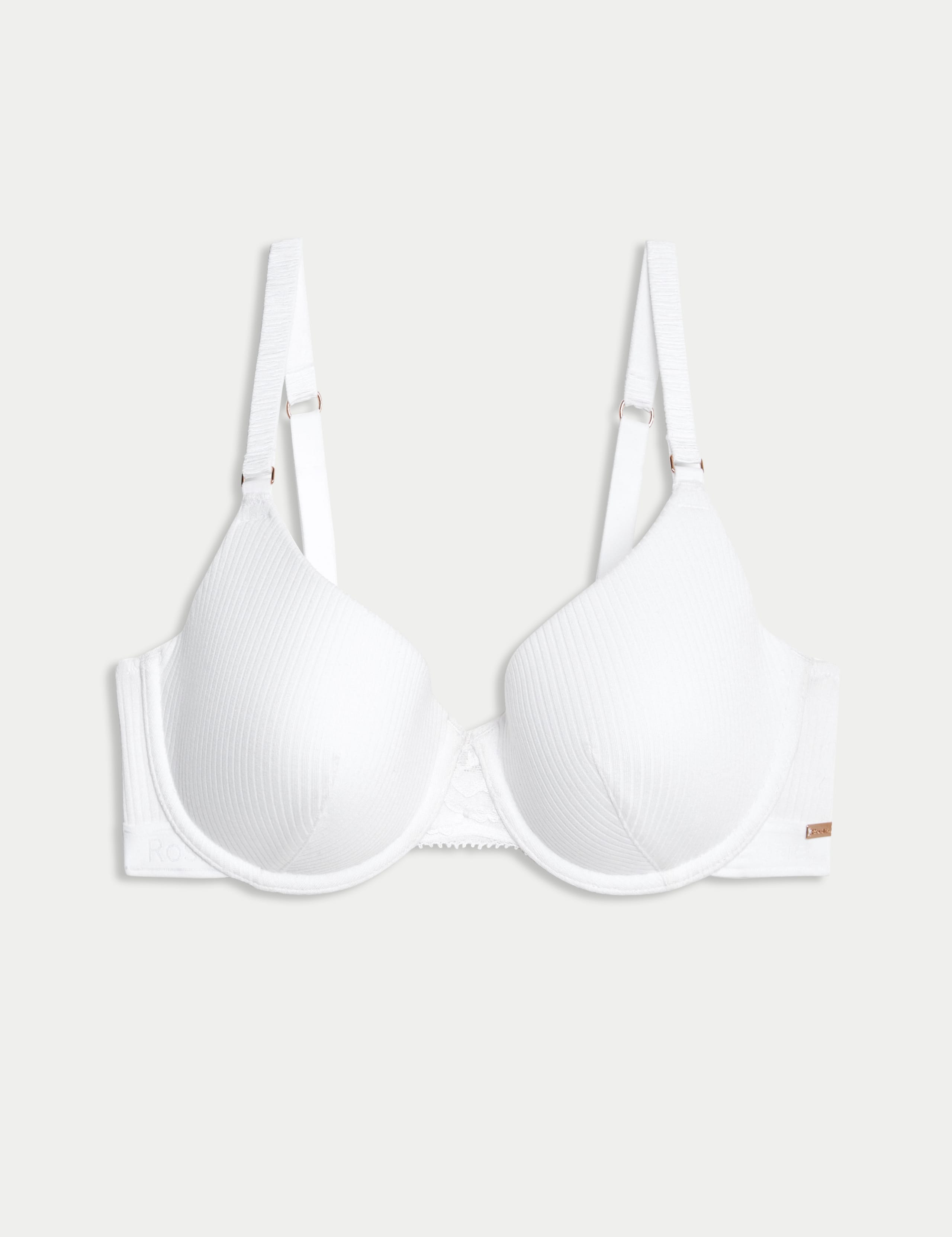 Rib & Lace Wired Full Cup Lounge Bra A-E 2 of 6