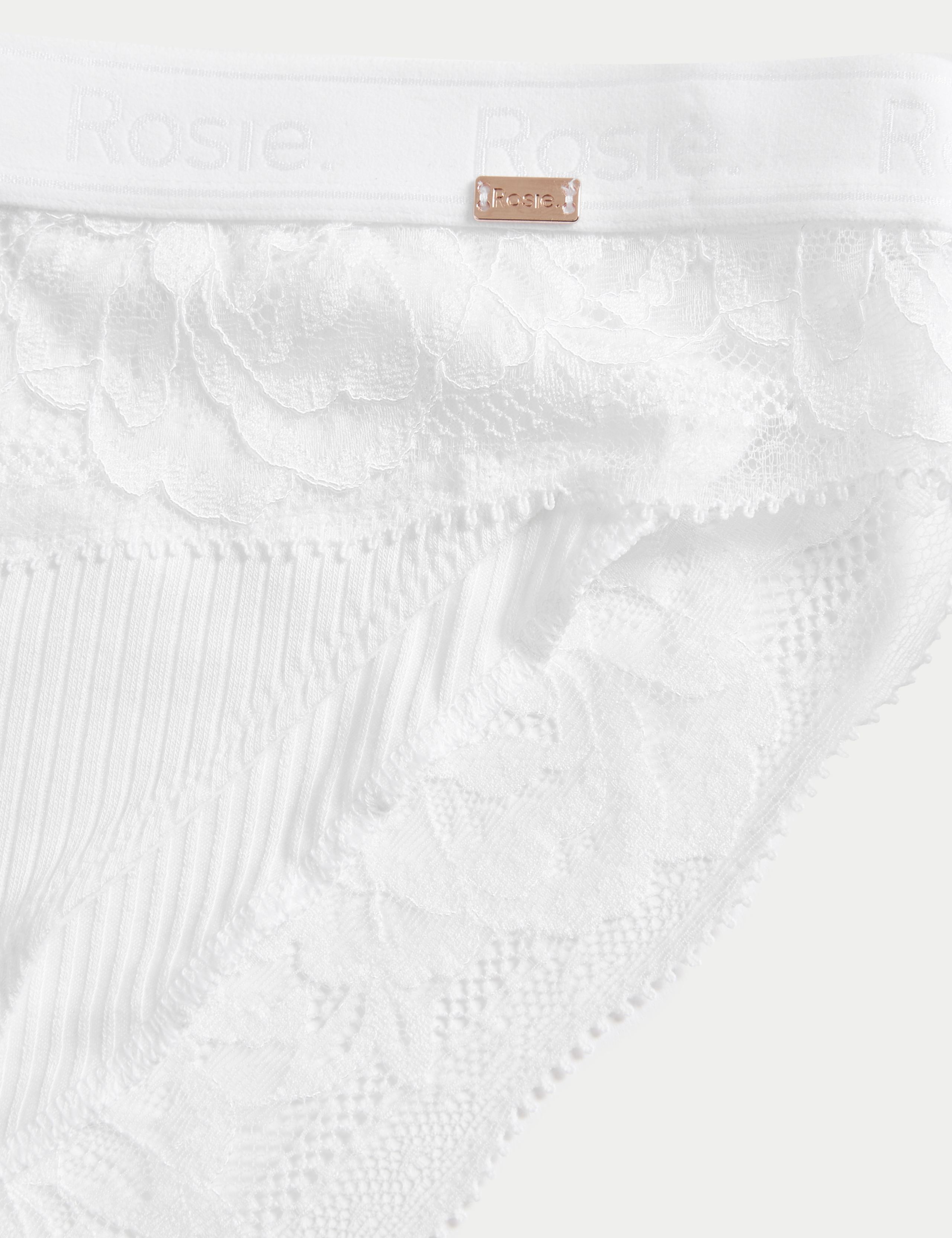 Lounge Rib & Lace High Leg Knickers 5 of 5