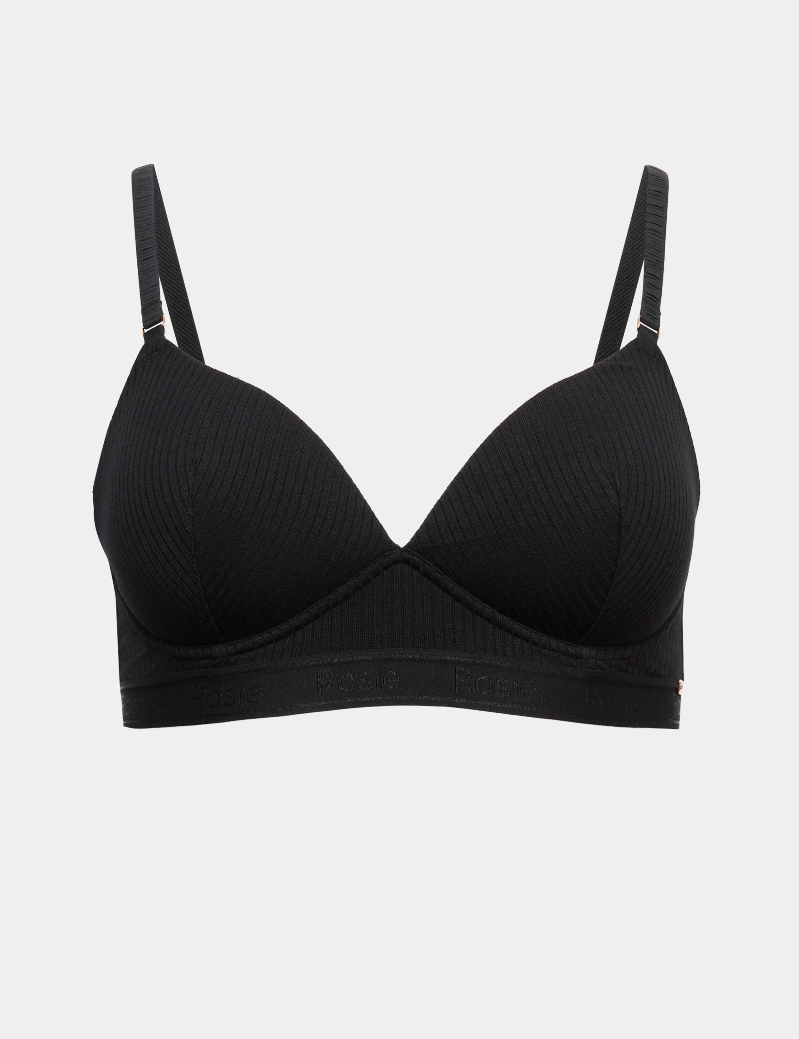 Lounge Rib & Lace Non Wired Plunge Bra A-E 2 of 8