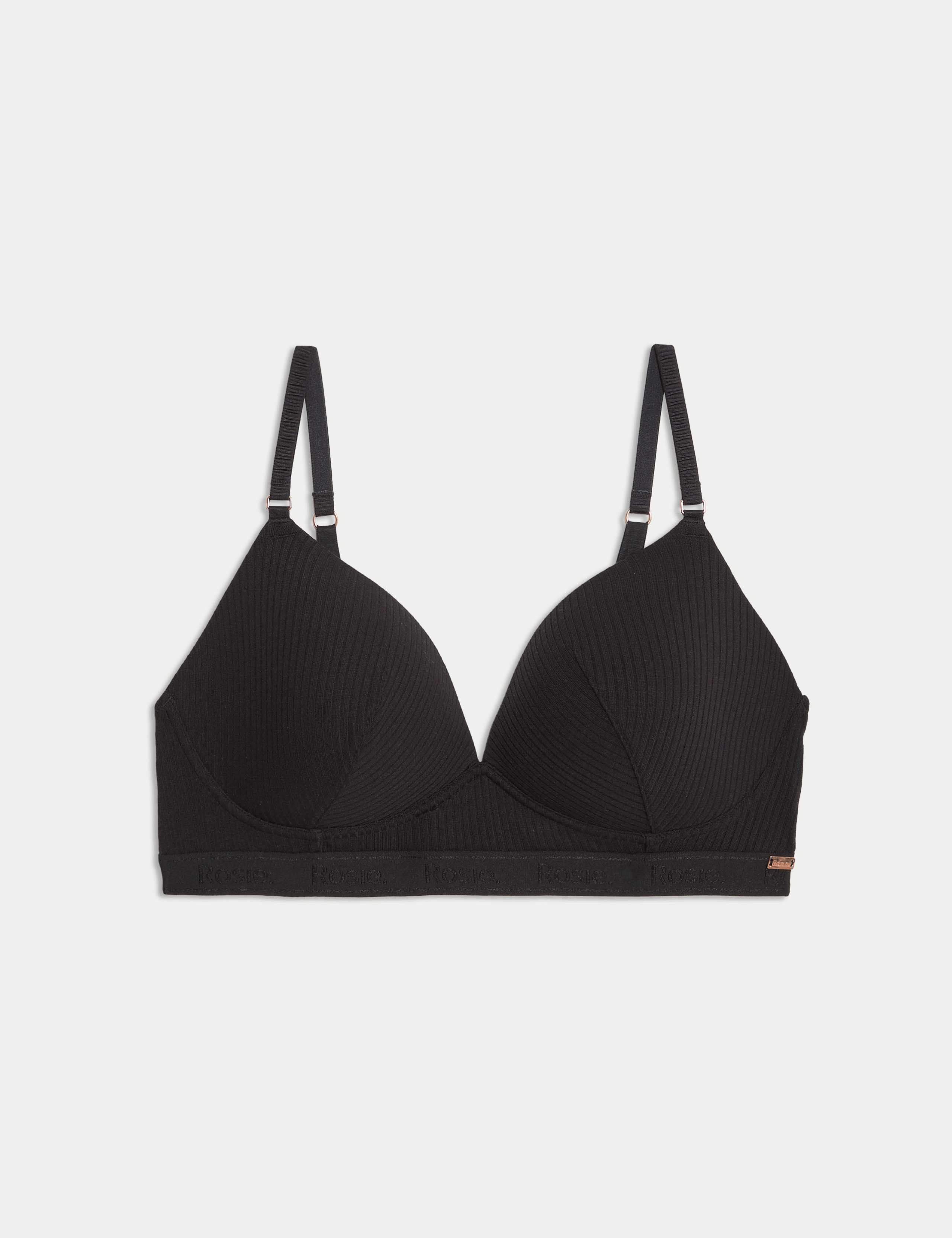 Lounge Rib & Lace Non Wired Plunge Bra (A-E) 2 of 6