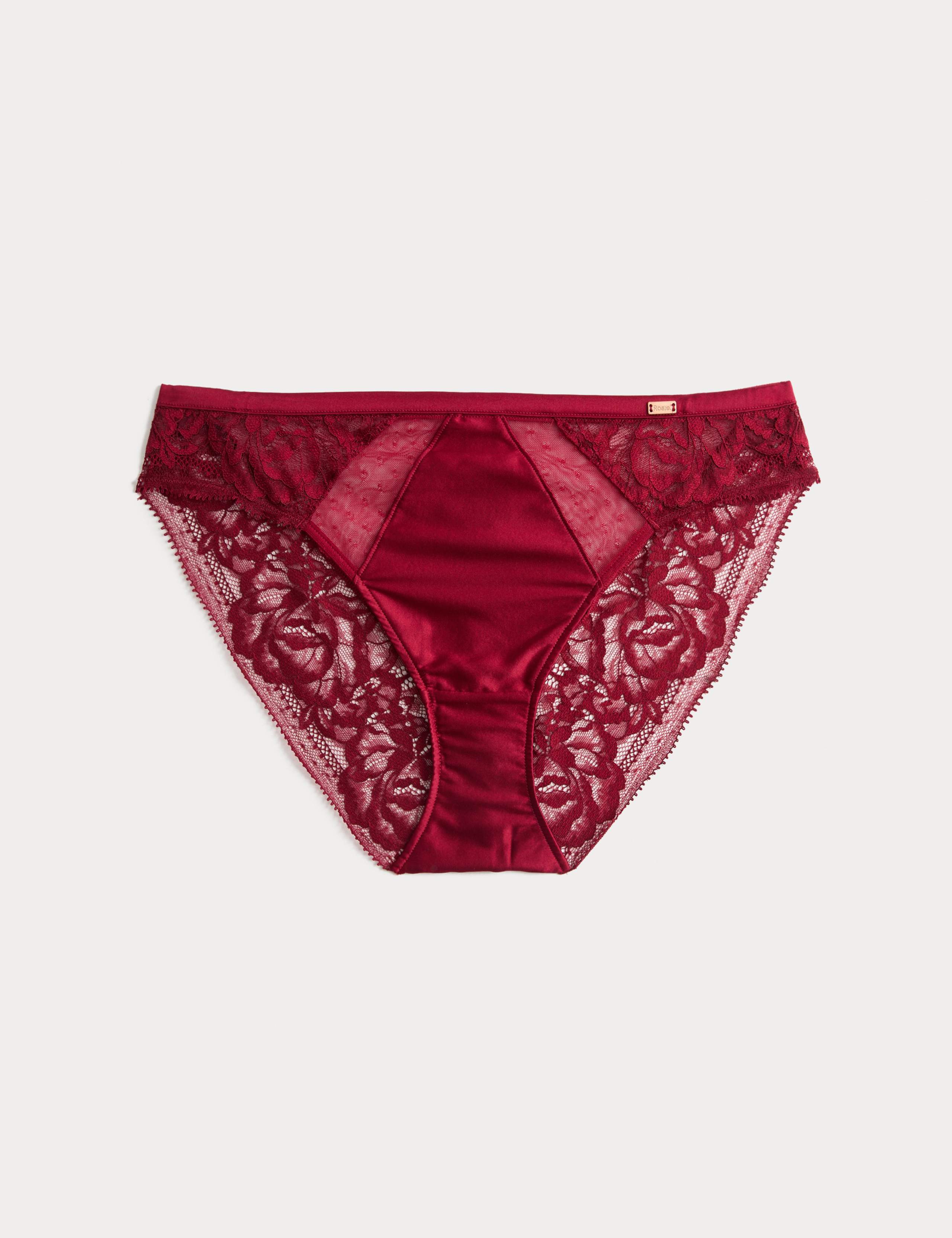 Silk & Lace High Leg Knickers 2 of 5
