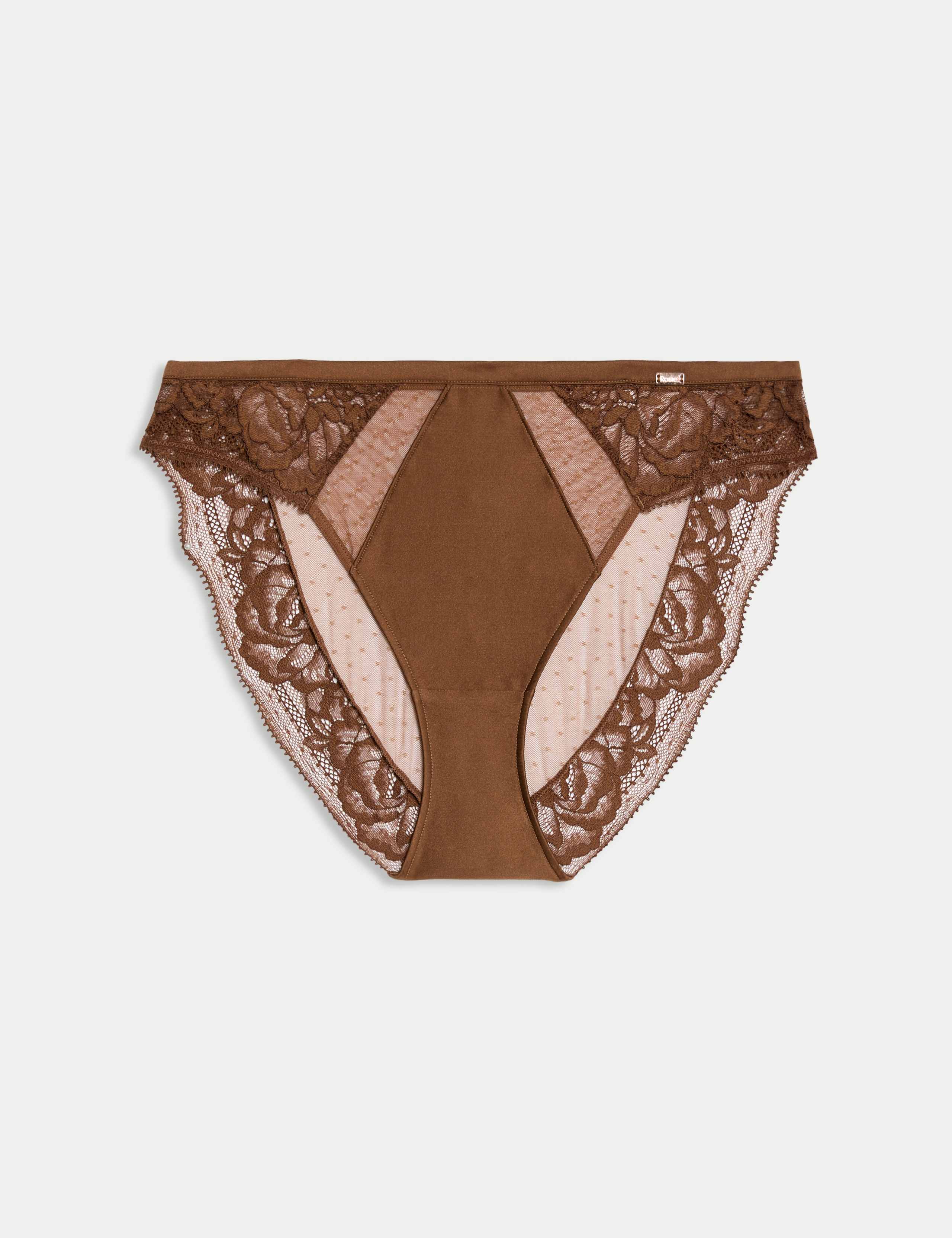 Silk & Lace High Leg Knickers 2 of 6