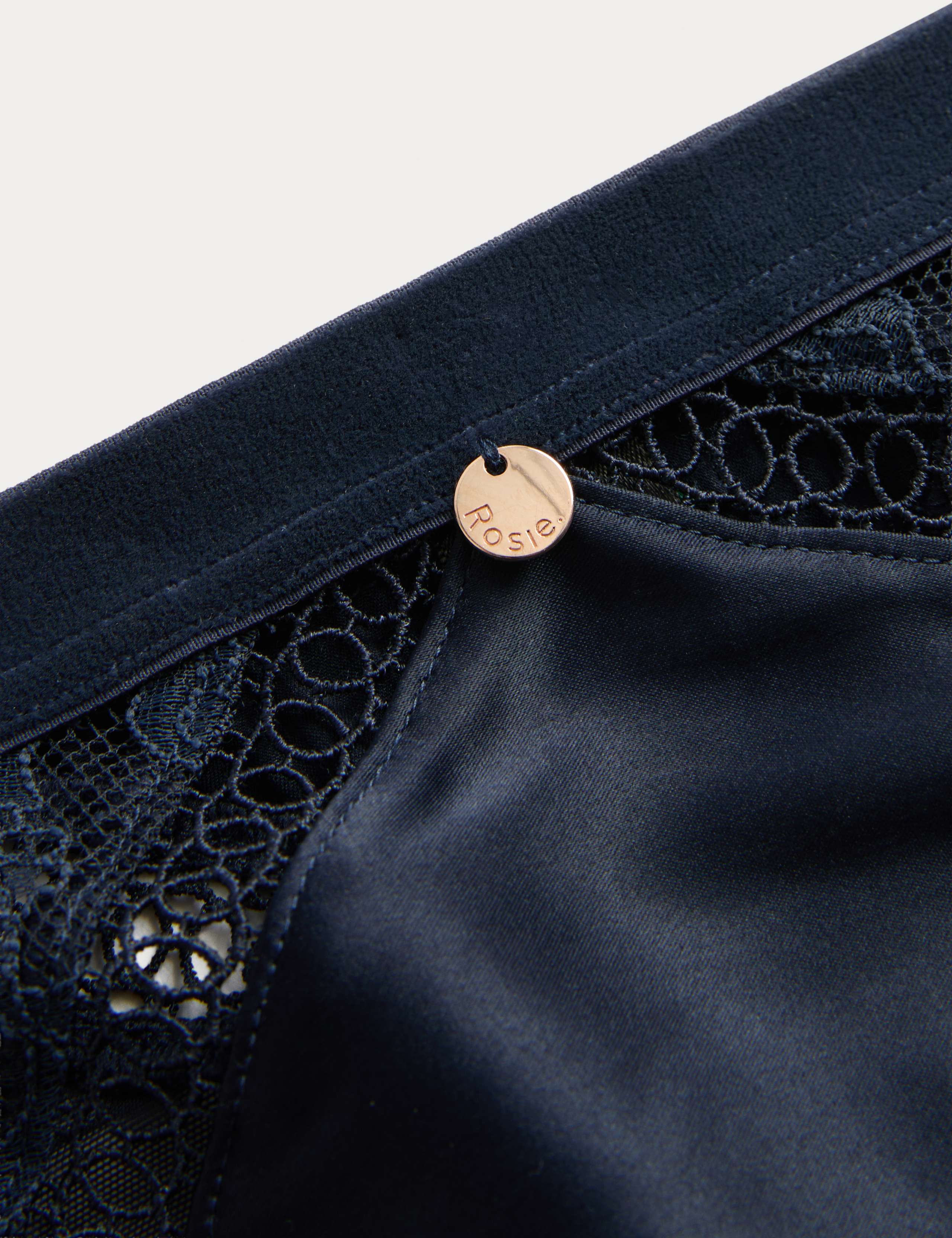 Saffron Satin & Lace High Leg Knickers 5 of 5