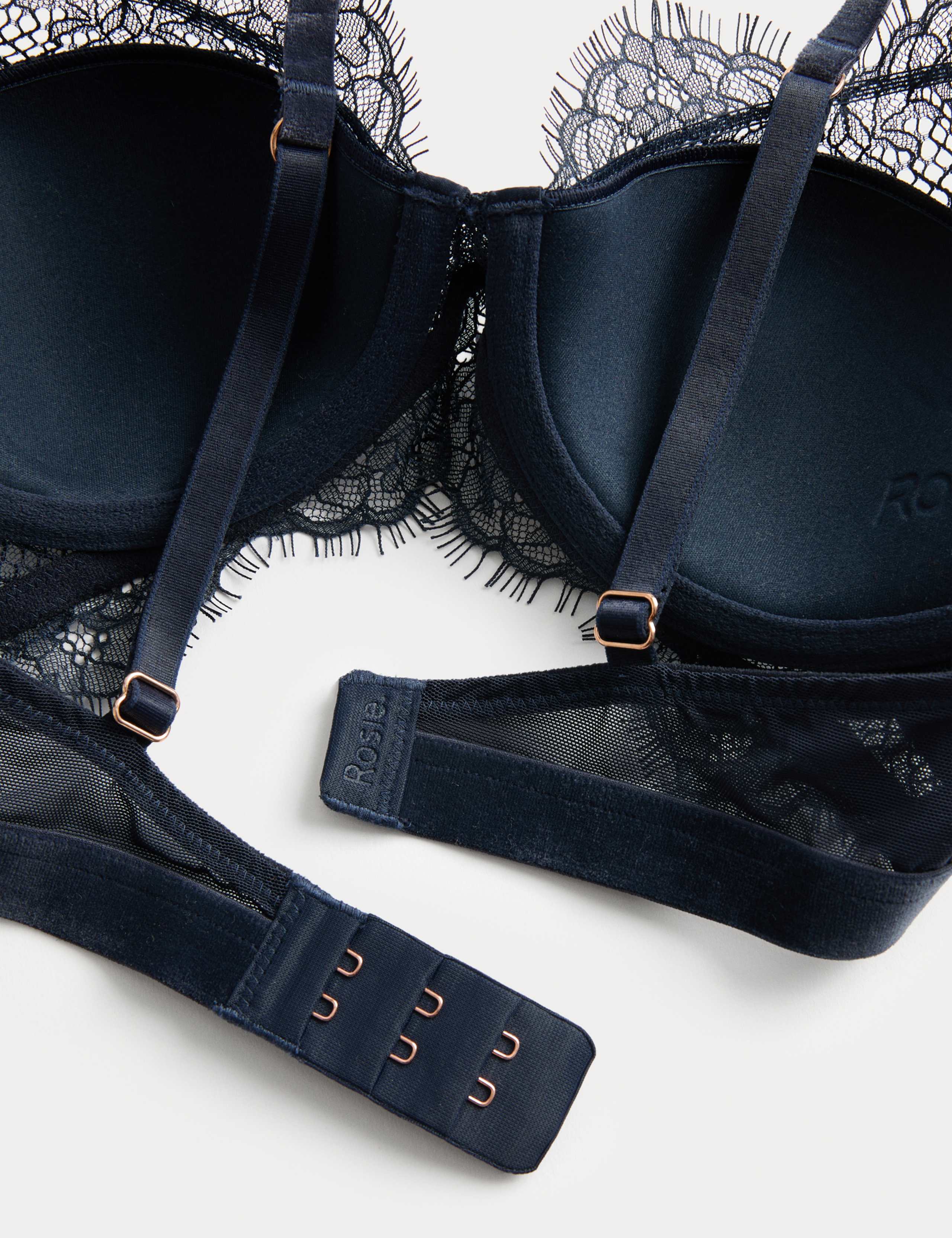 Saffron Satin & Lace Wired Plunge Bra (A-E) 6 of 6