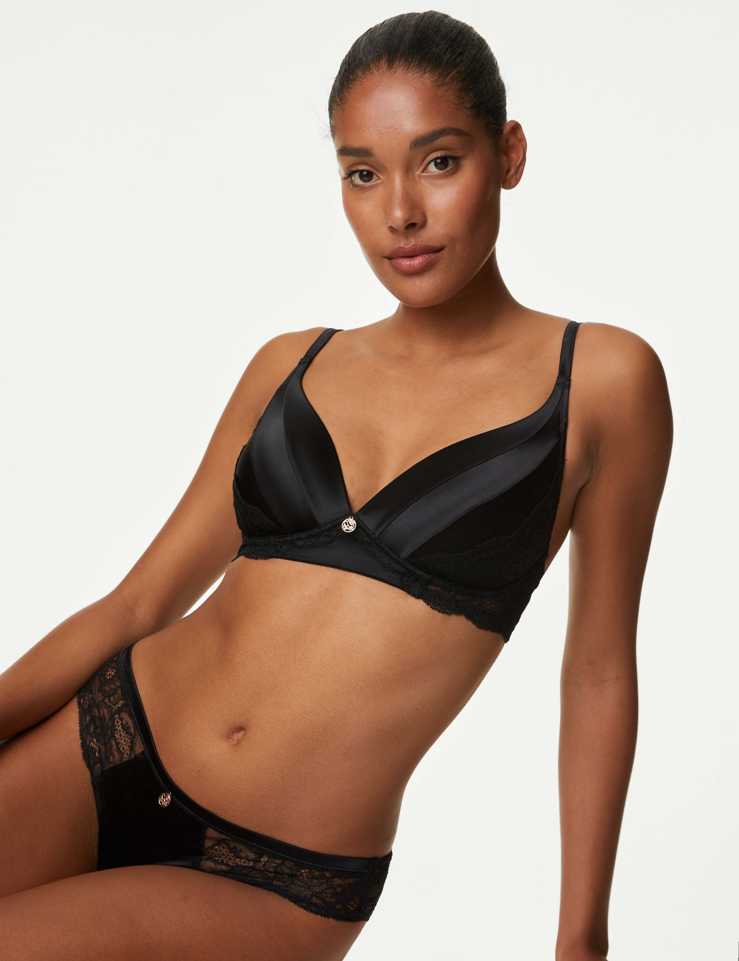 Silk & Lace Non Wired Bra A-E 5 of 7
