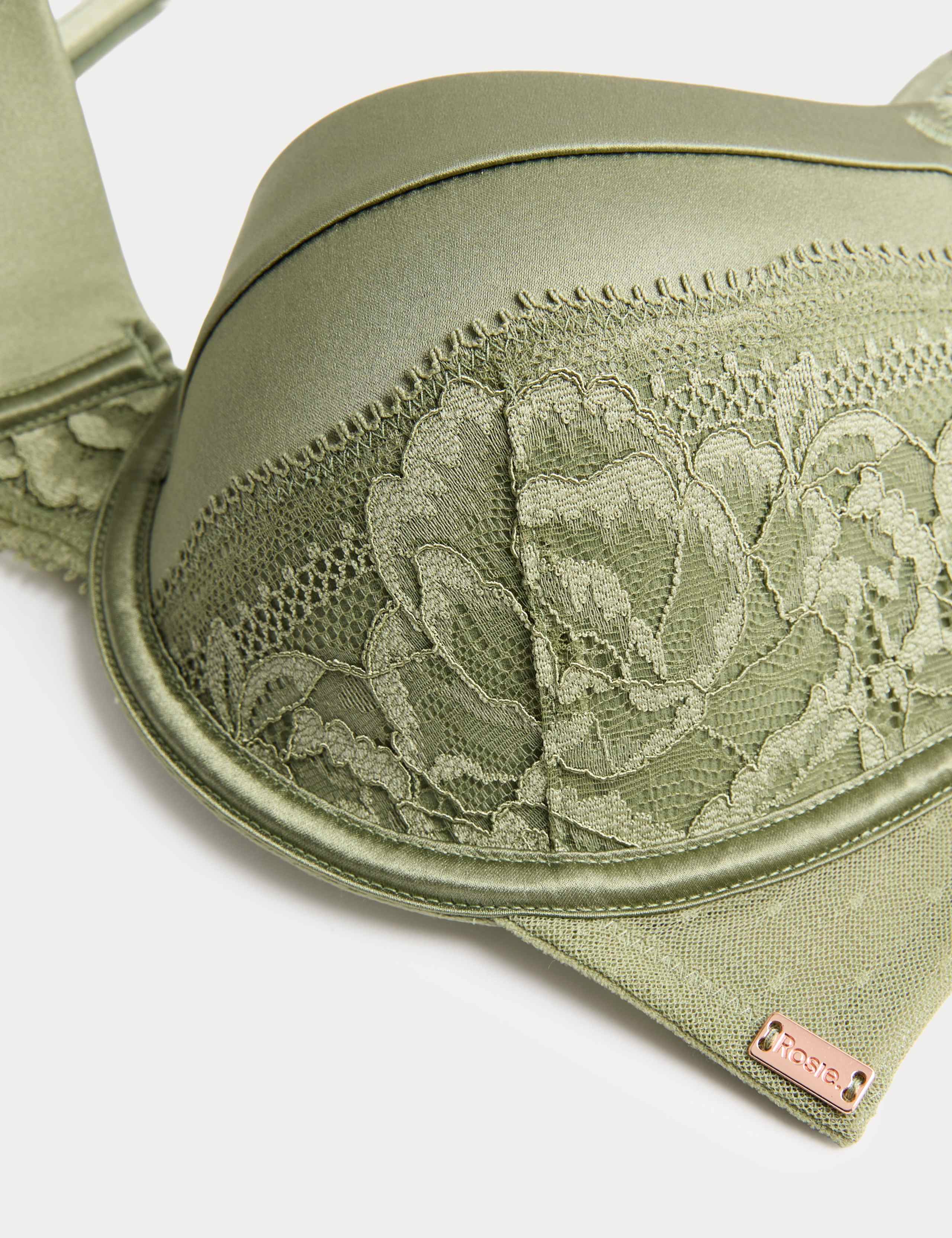 Silk & Lace Wired Scoop Demi Cup Bra (A-E) 6 of 7