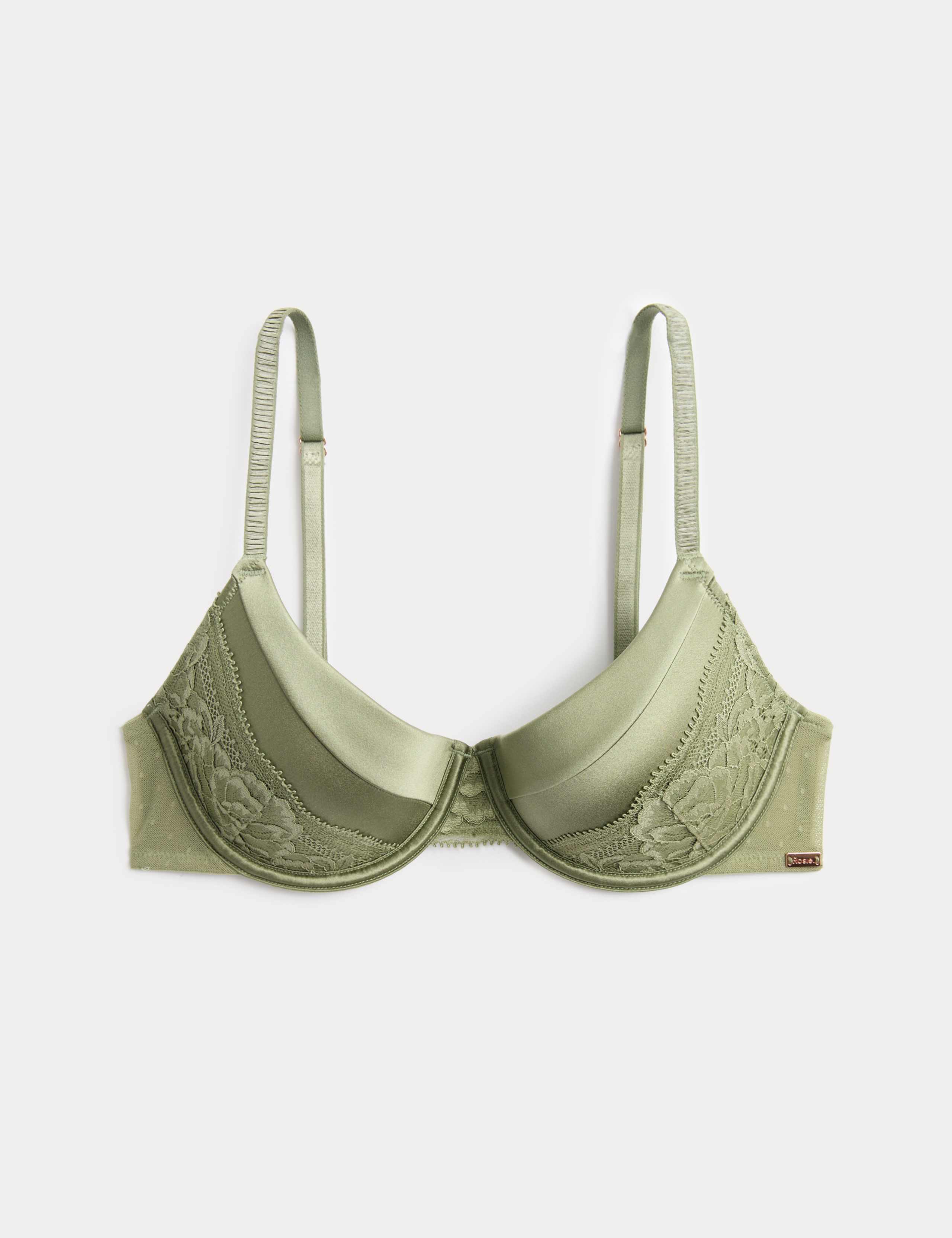 Silk & Lace Wired Scoop Demi Cup Bra (A-E) 2 of 7