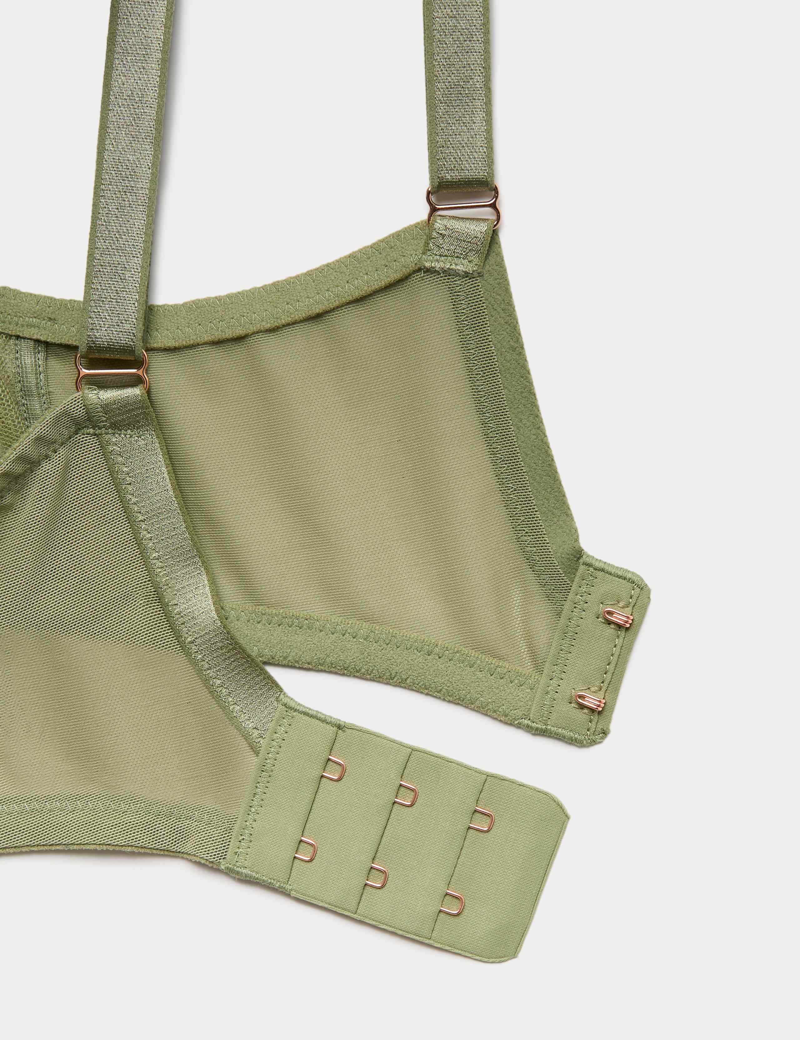 Silk & Lace Wired Plunge Bra F-H 6 of 6