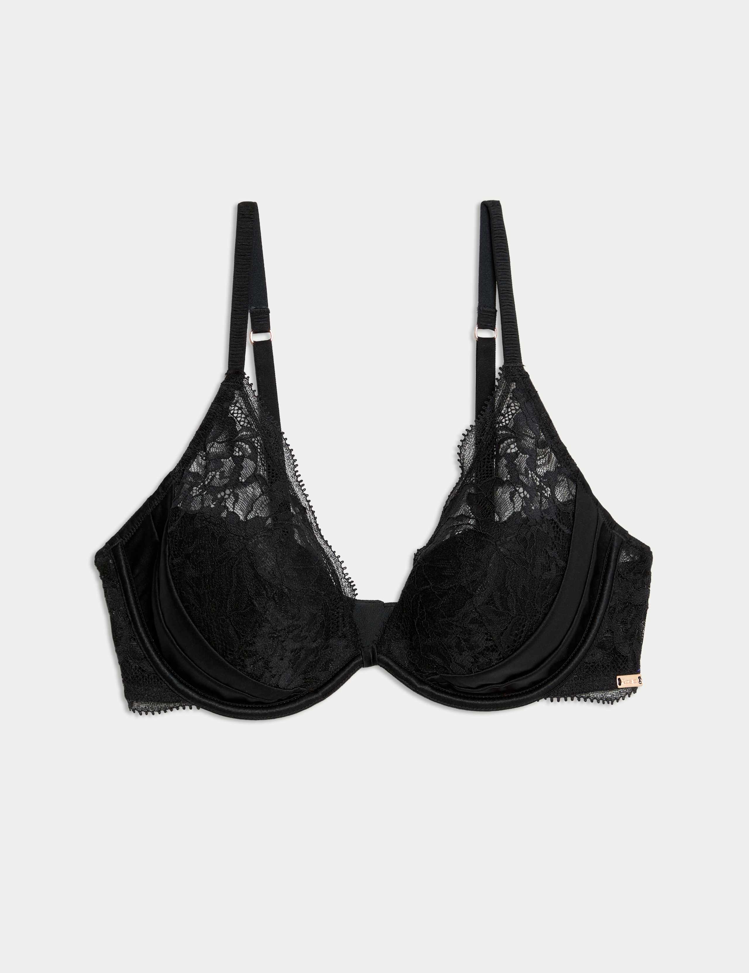 Silk & Lace Wired Plunge Bra A-E 2 of 7