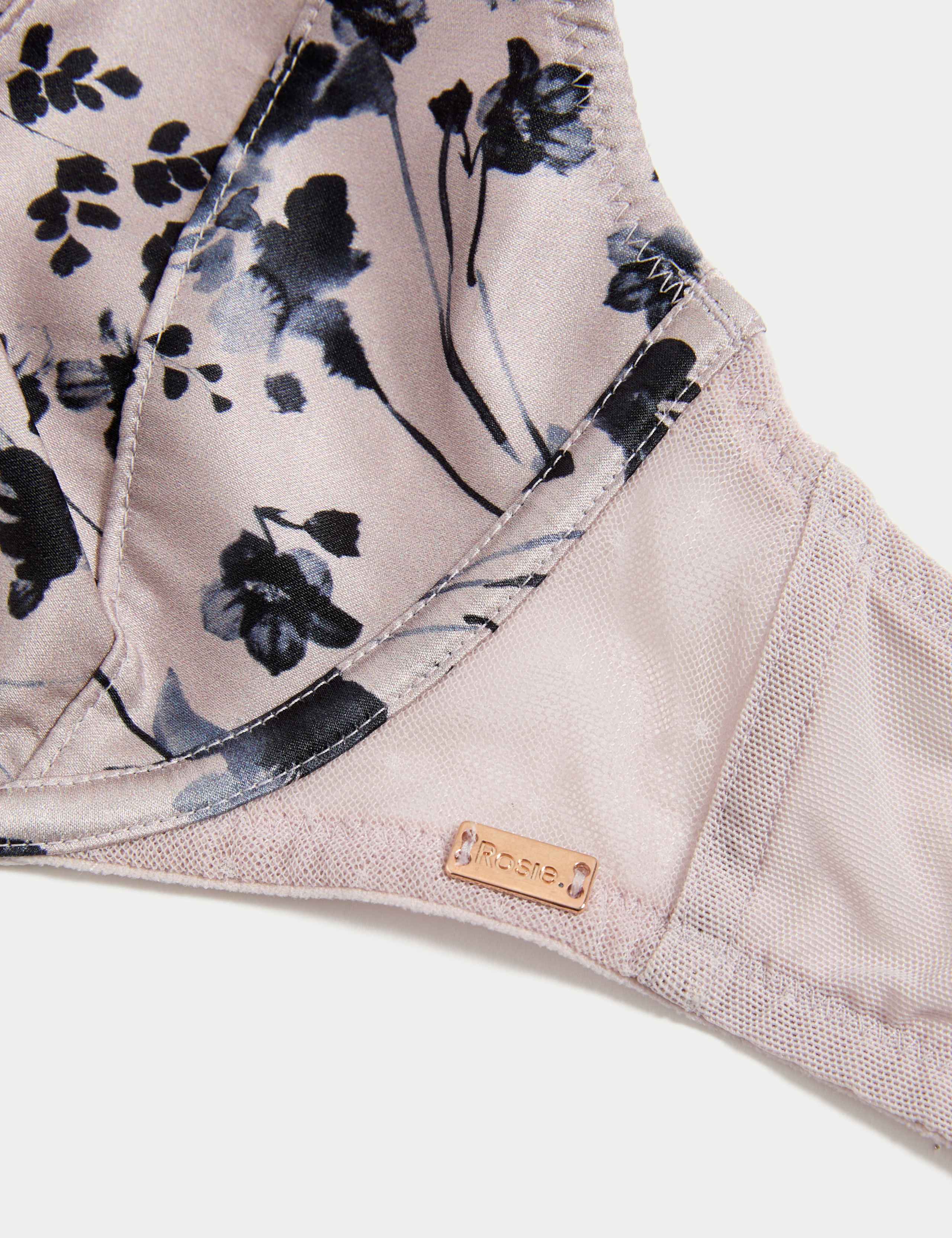 Senna Silk & Lace Floral Wired Plunge Bra A-E 5 of 6