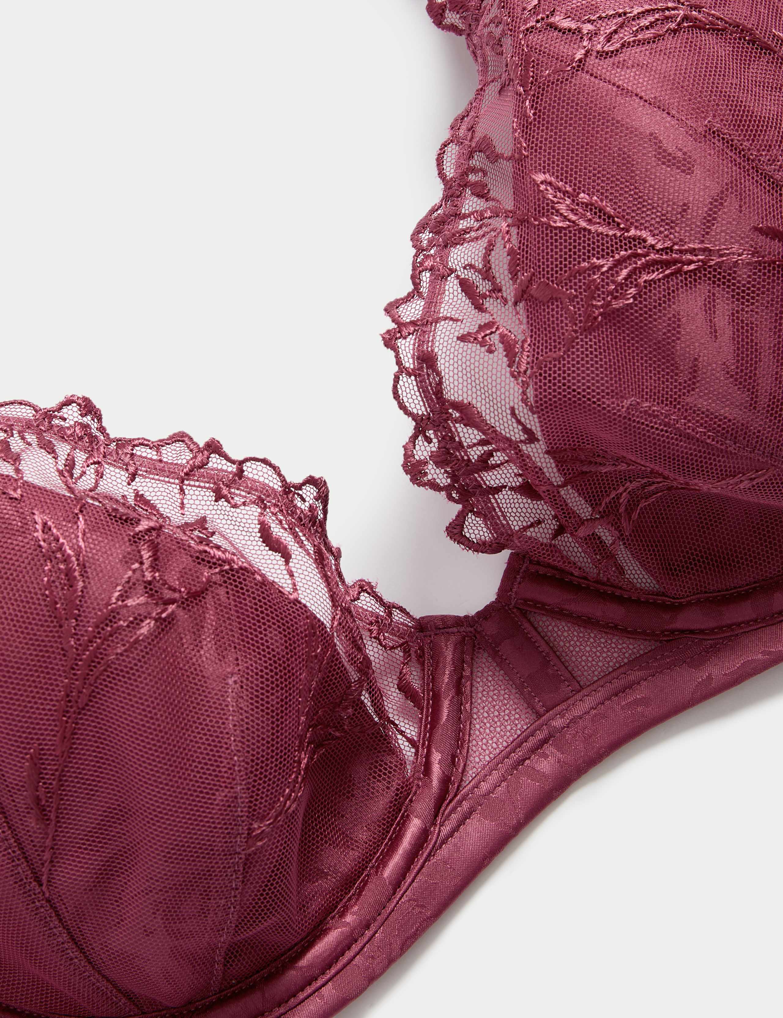 Lisianthus Embroidery Wired Plunge Bra A-E 5 of 6